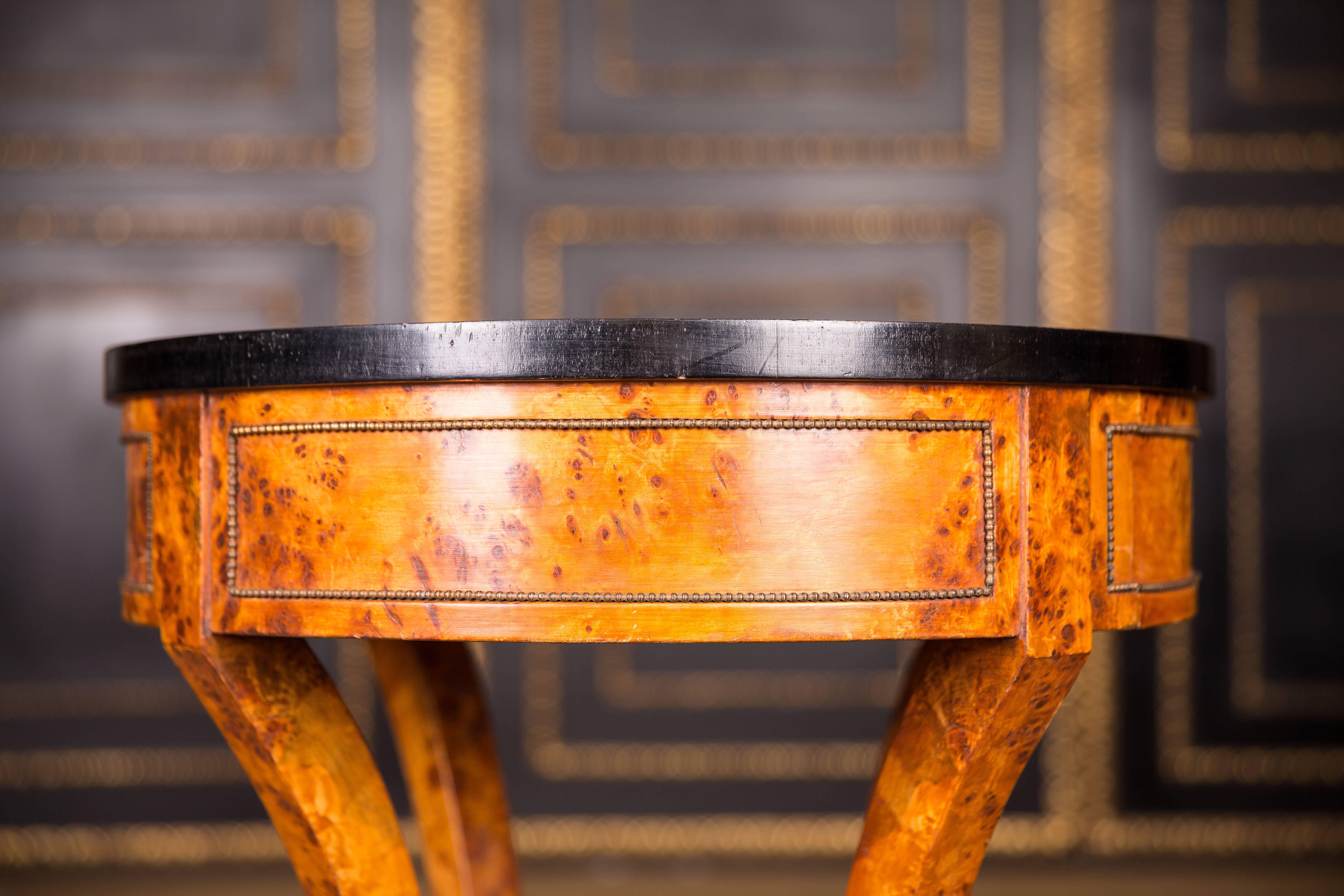 Veneer South German Side Table in Biedermeier Style