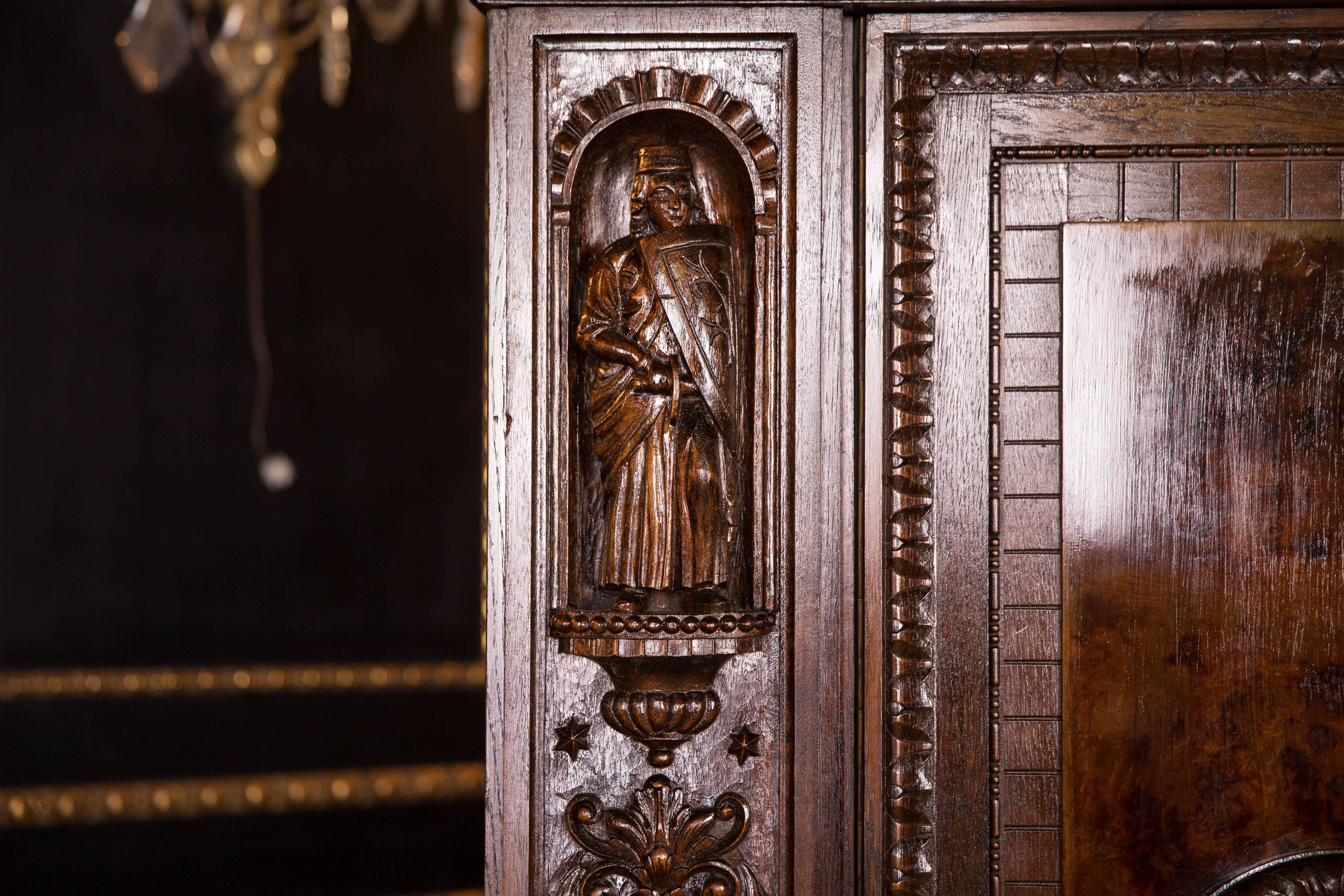 19th Century Neo Renaissance Carved Cabinet, circa 1900
