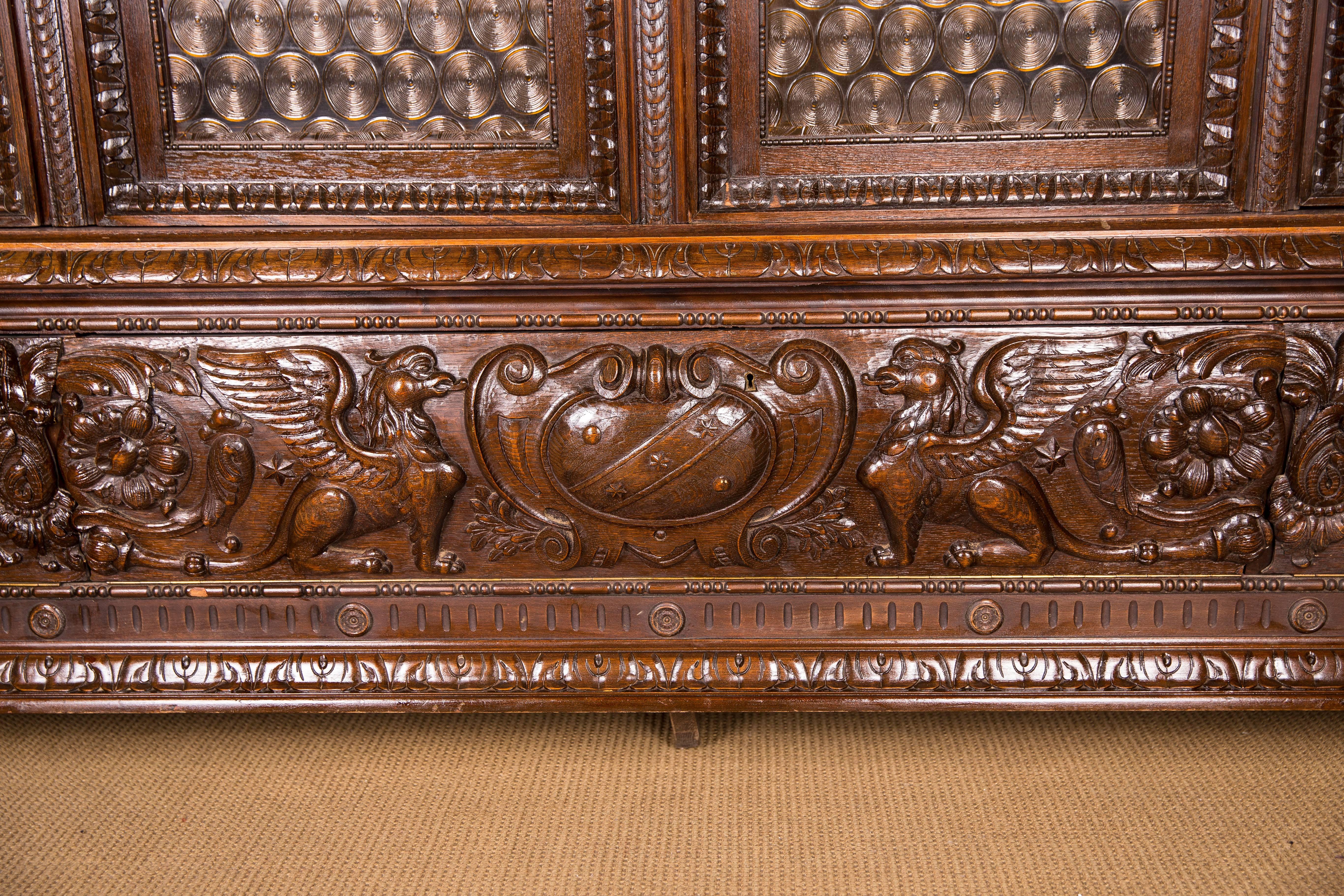 Neo Renaissance Carved Cabinet, circa 1900 1