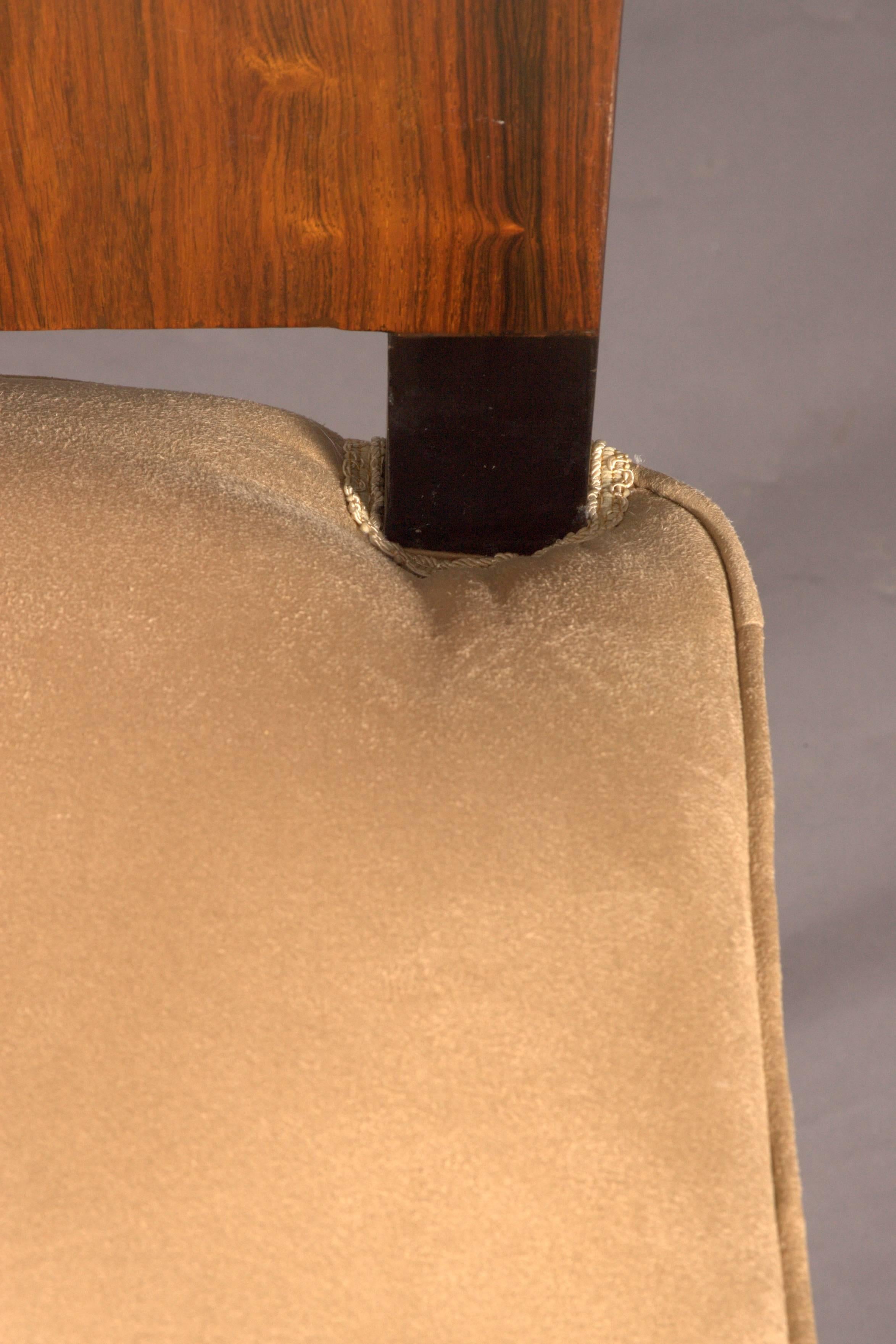 Elegant Chair in Art Deco Style, Rosewood Veneer 1