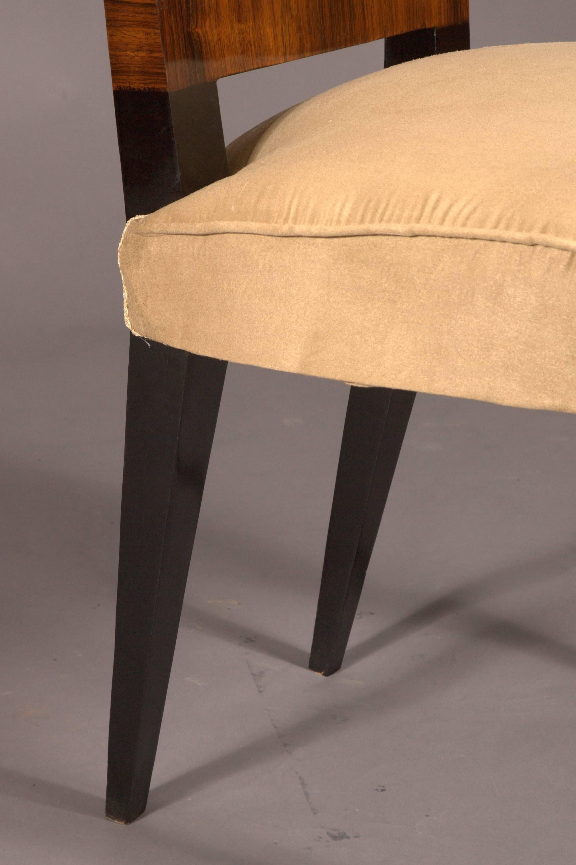 Elegant Chair in Art Deco Style, Rosewood Veneer 3