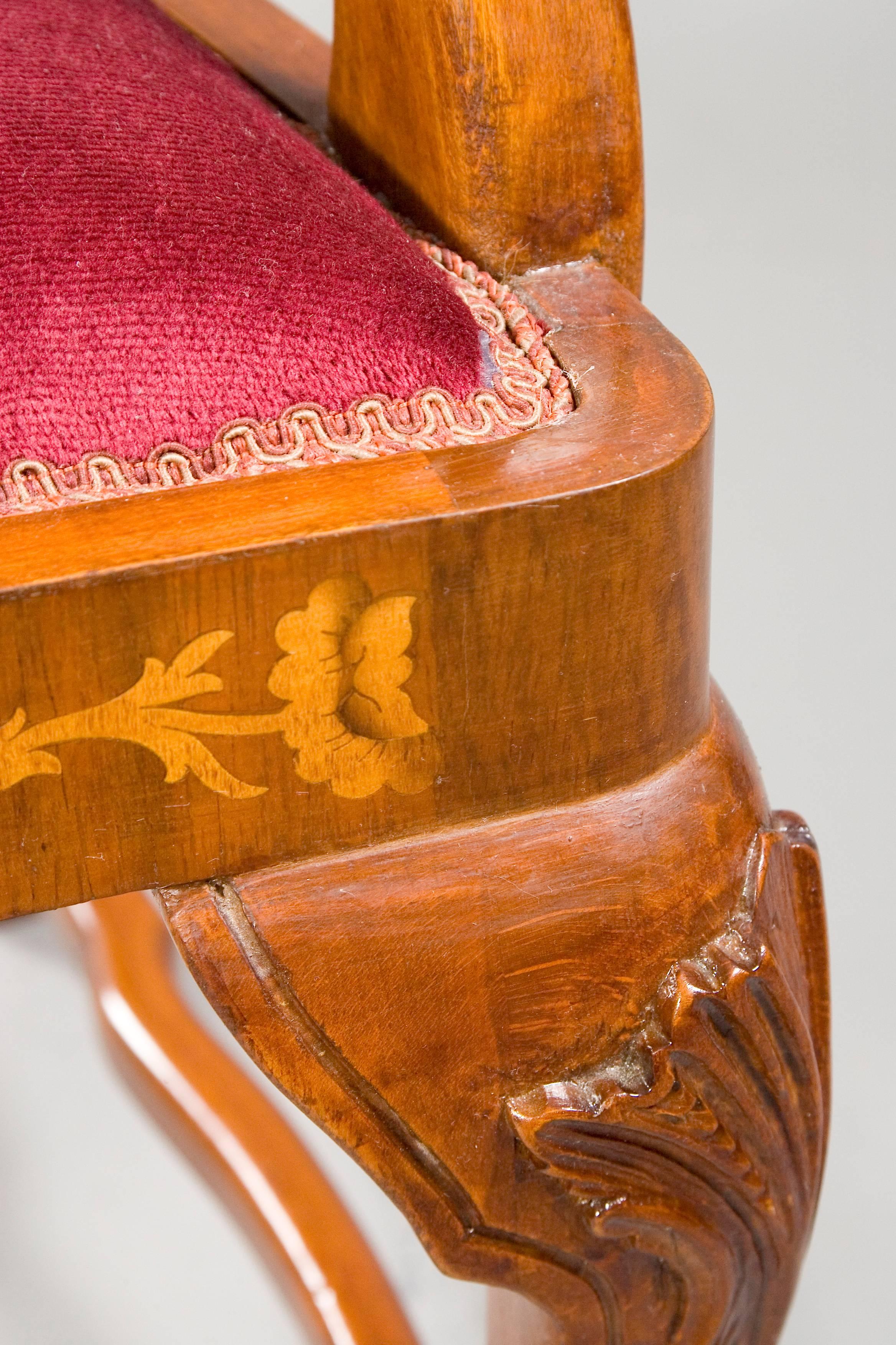 Beautiful Armchair with Inlaid in Dutch Style 3