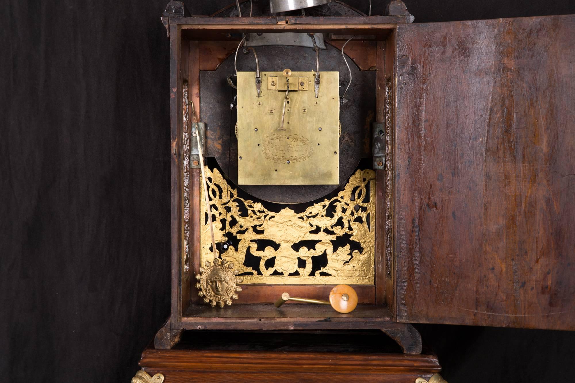 18th Century, Large Pendulum on Console by Johann Marthin (Obstholz)