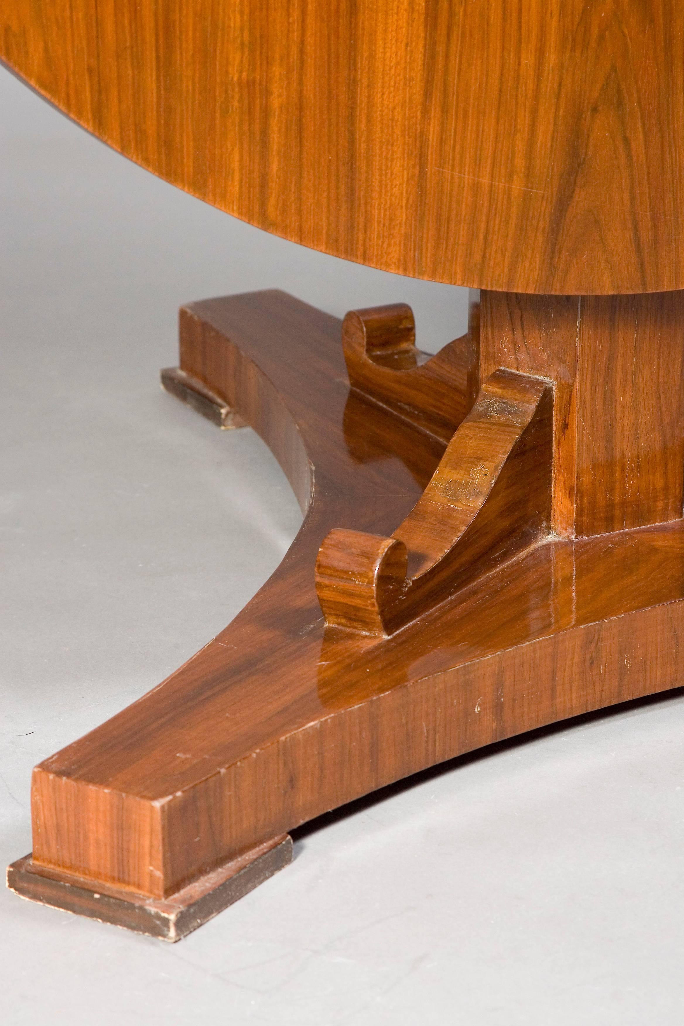 Rare Round Folding Table in Biedermeier Style 2