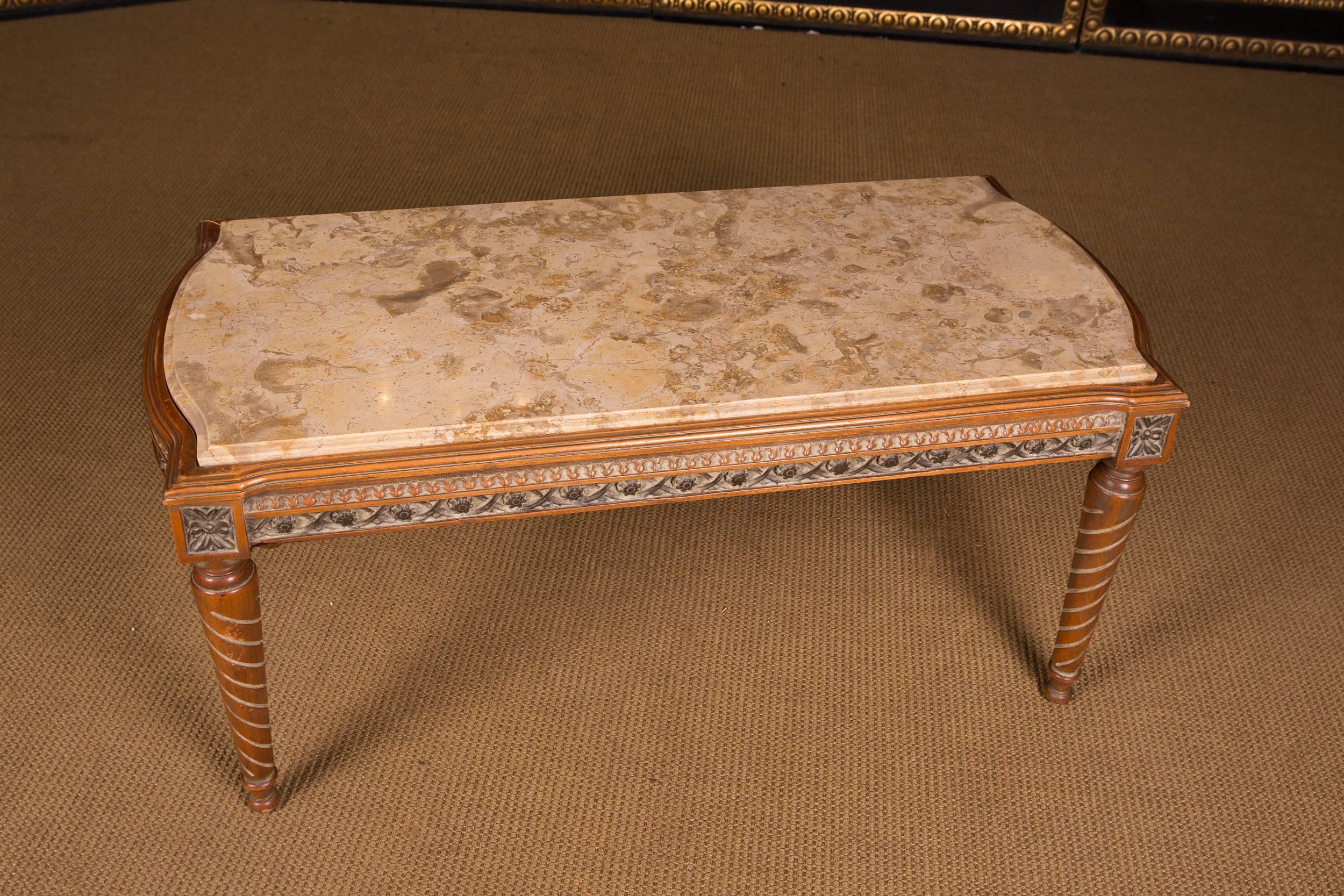 High Quality Table with Marble Top in Louis Seize Style 1