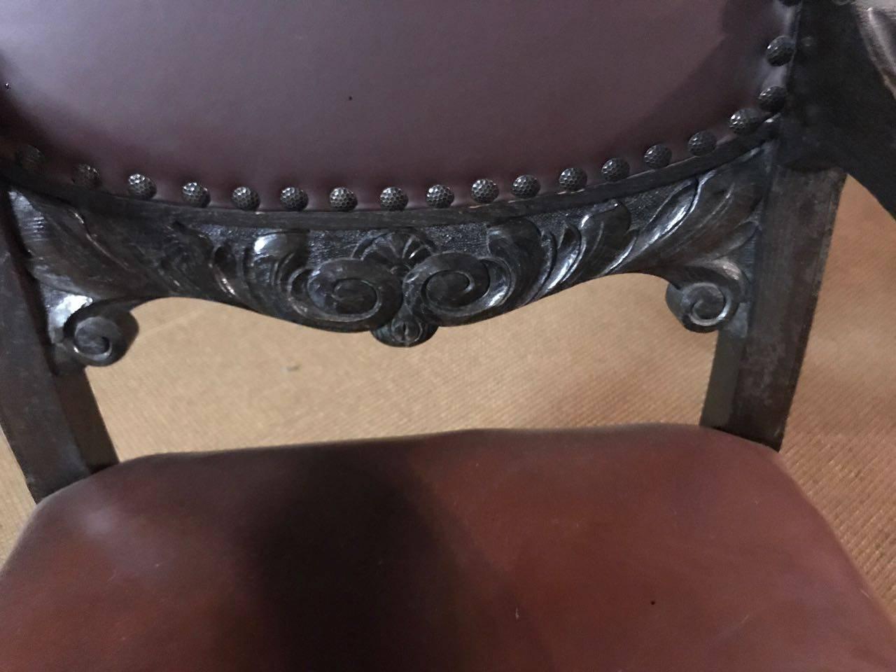 Hand-Carved 19th Century, Neo Renaissance Armchair