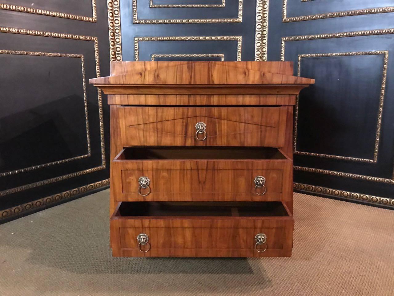 German Conical Chest of Drawers Commode in the Biedermeier Style