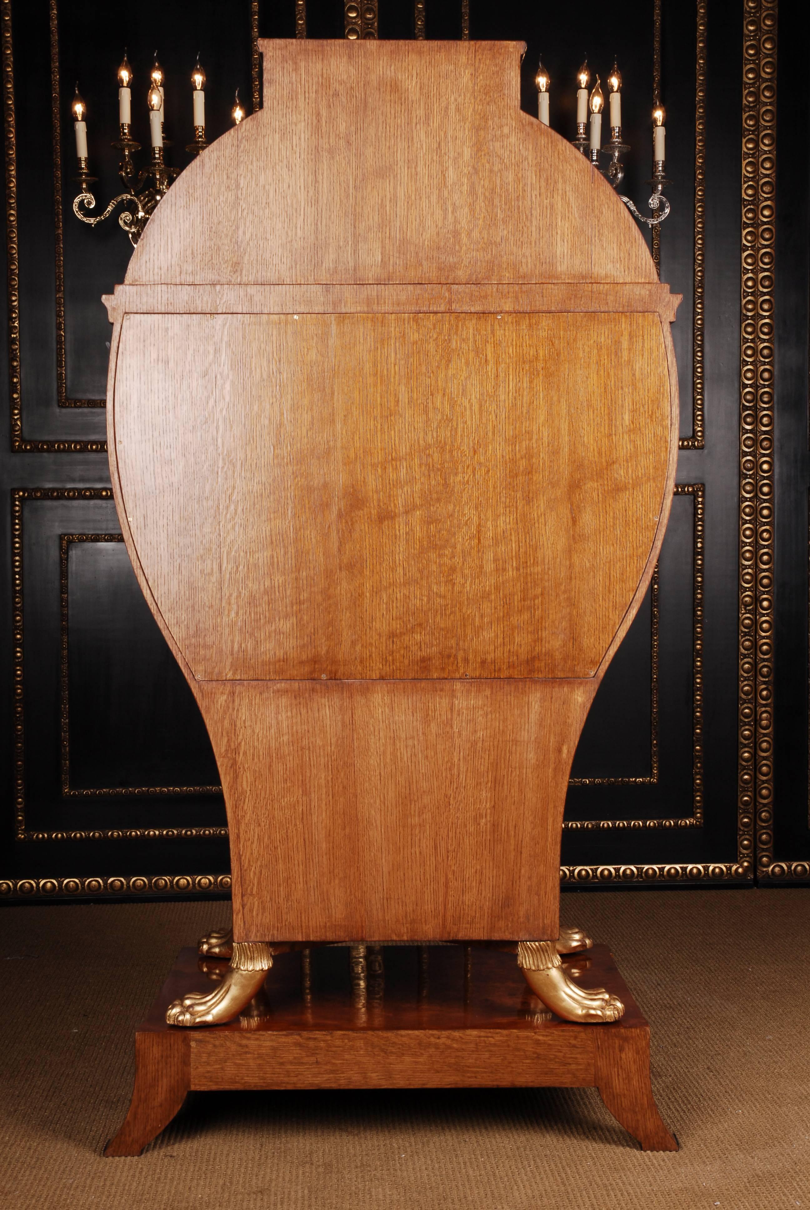 Lyre Secretaire in Vienna Biedermeier Style 1