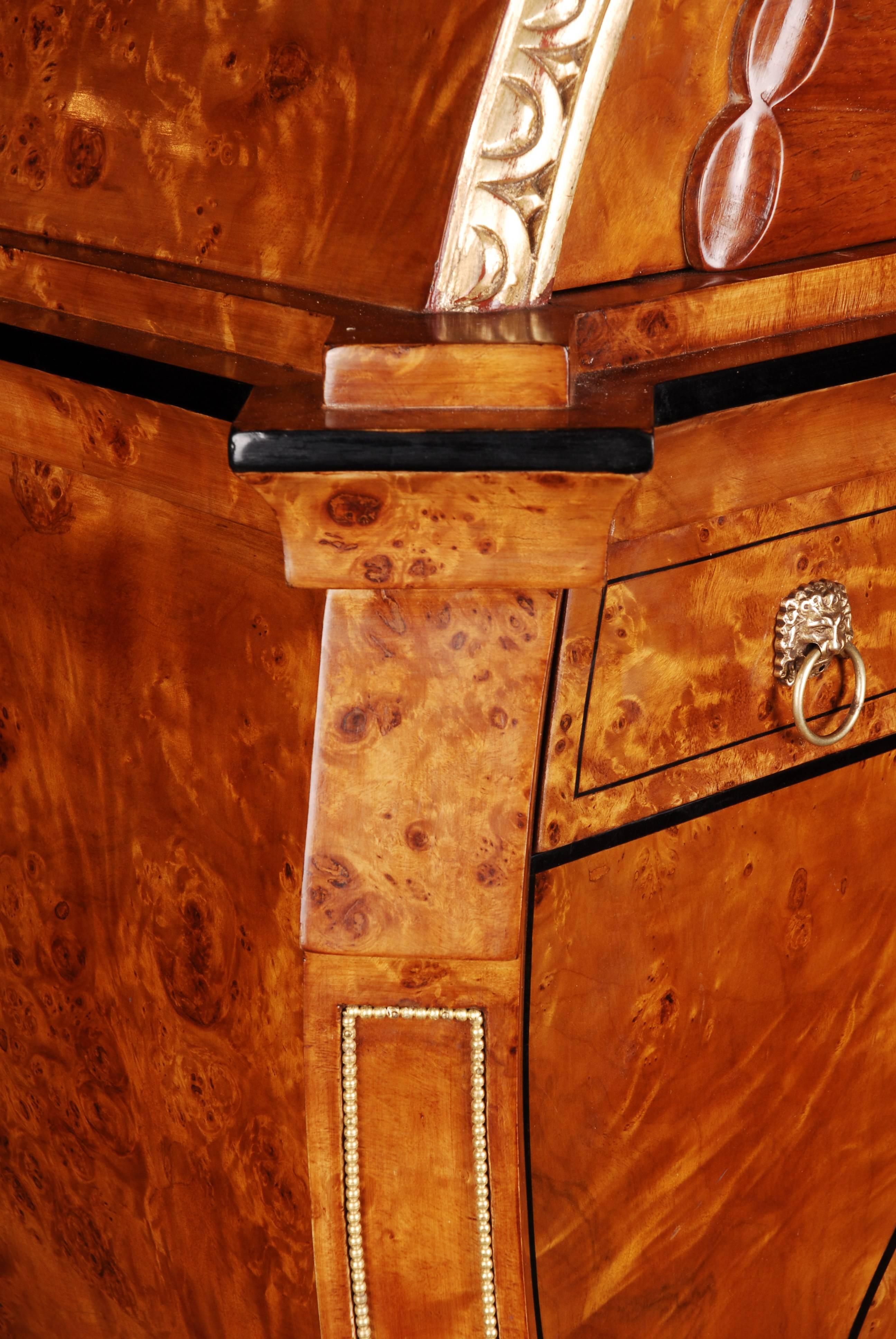 Lyre Secretaire in Vienna Biedermeier Style 3