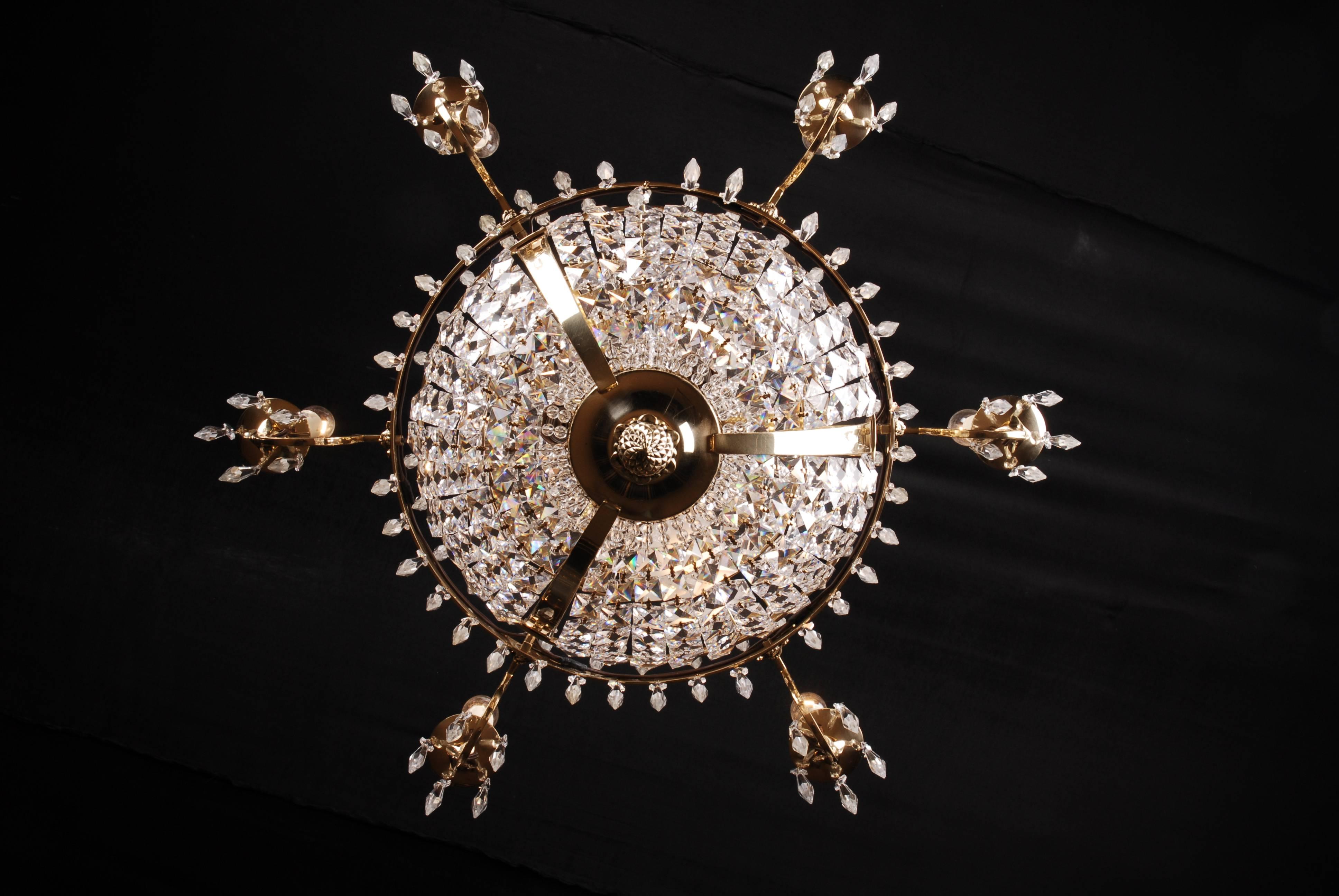 Swedish Empire Ceiling Chandelier in Classicist Style 4