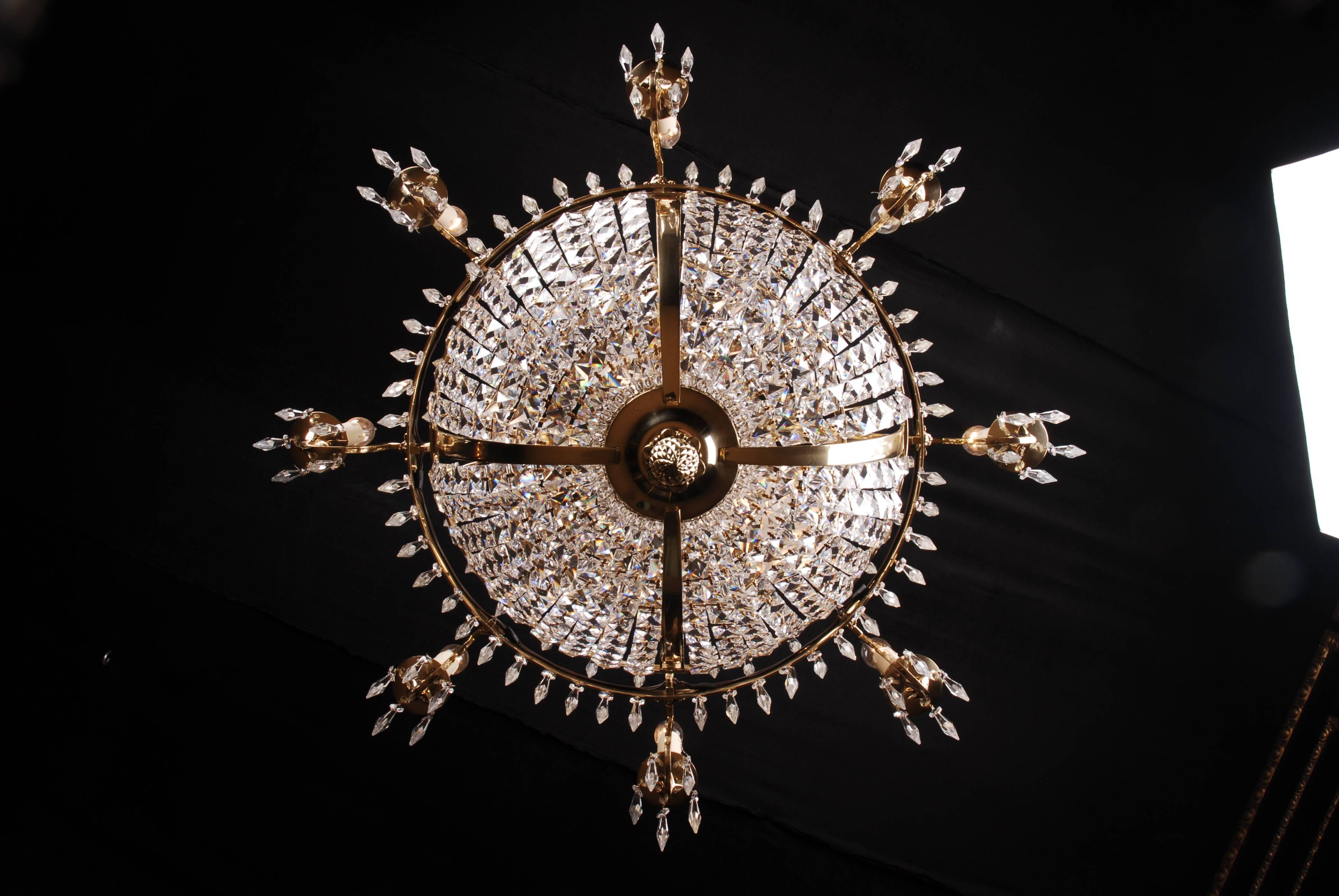 Swedish Empire Ceiling Chandelier in Classicist Style 1