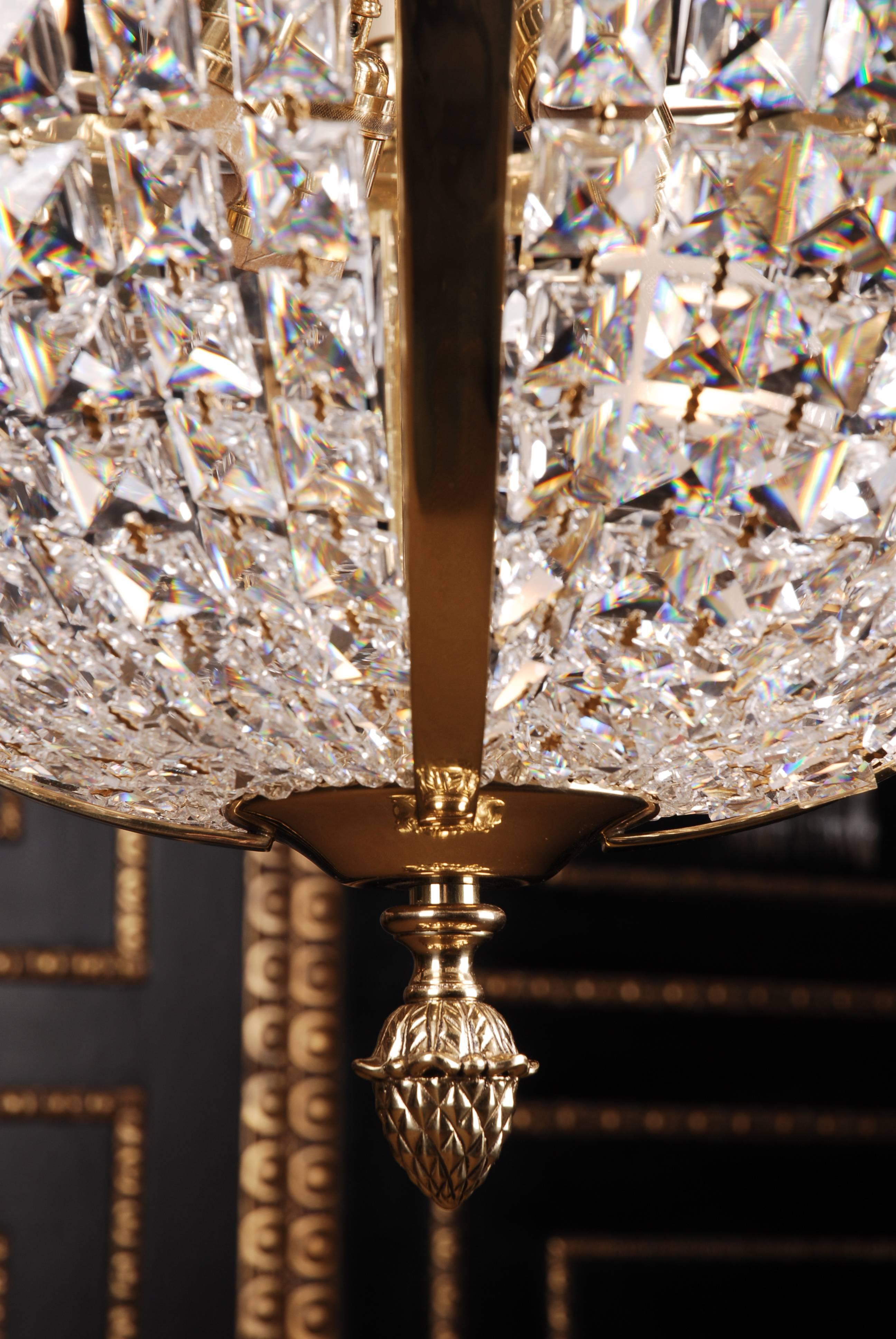 Swedish Empire Ceiling Chandelier in Classicist Style 3