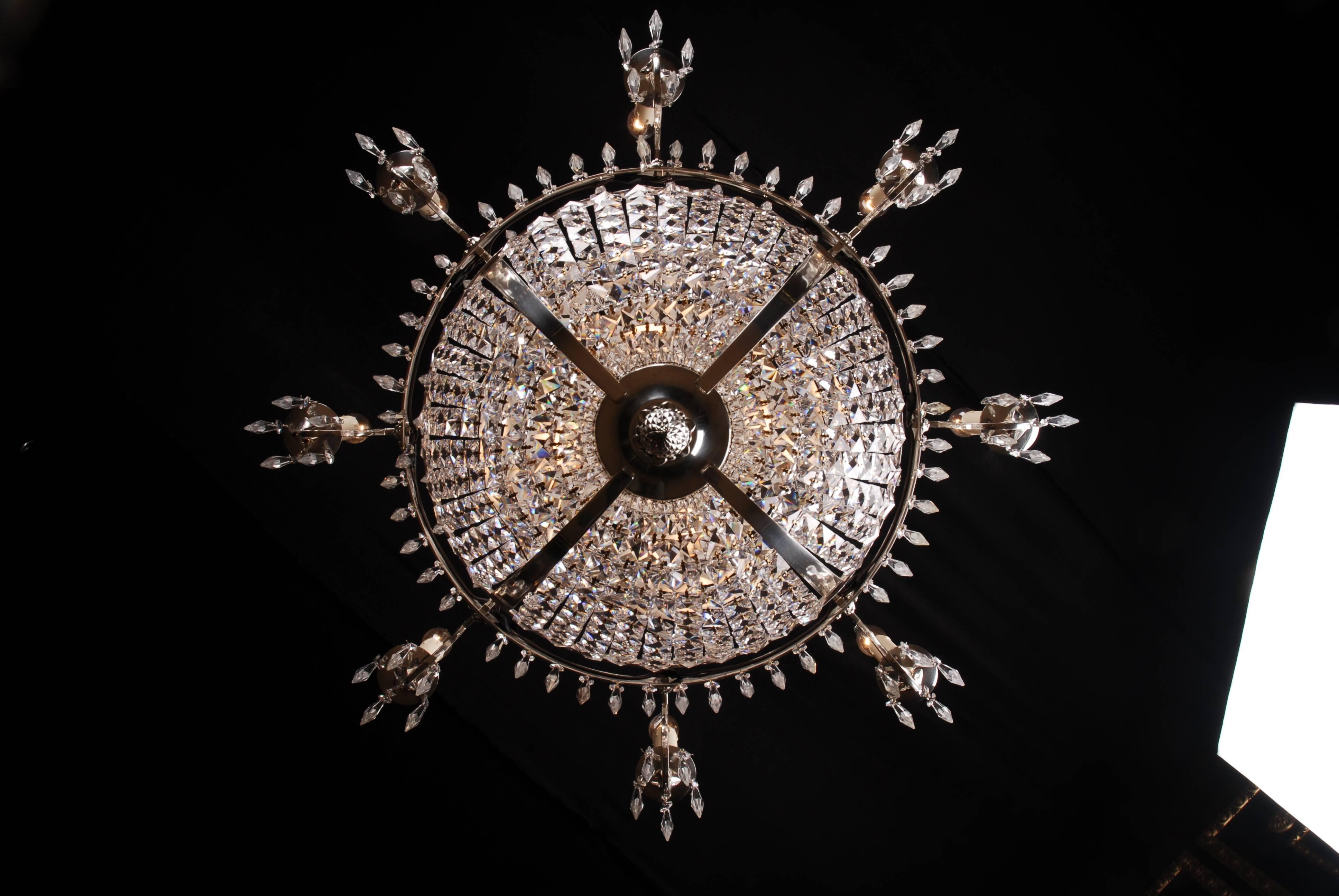 Swedish Empire Ceiling Chandelier in Classicist Style 3