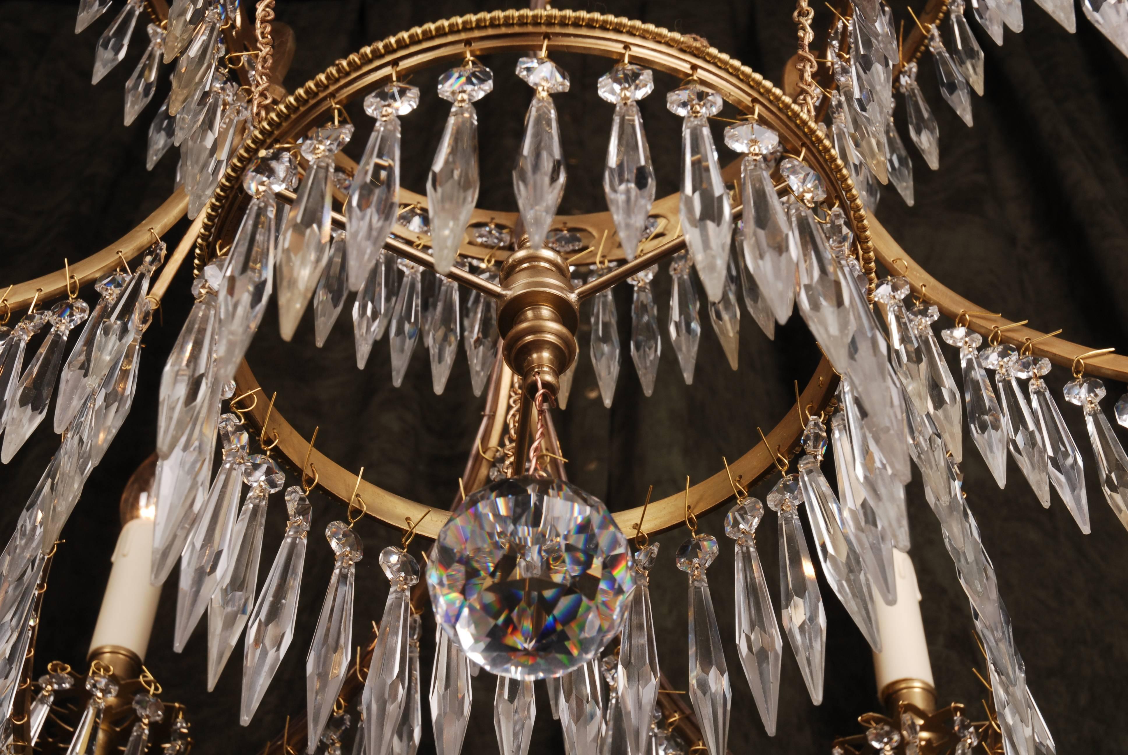 Splendid Classicist Swedish Ceiling Chandelier 1