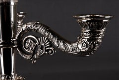 French Candelabra in Empire Style silver