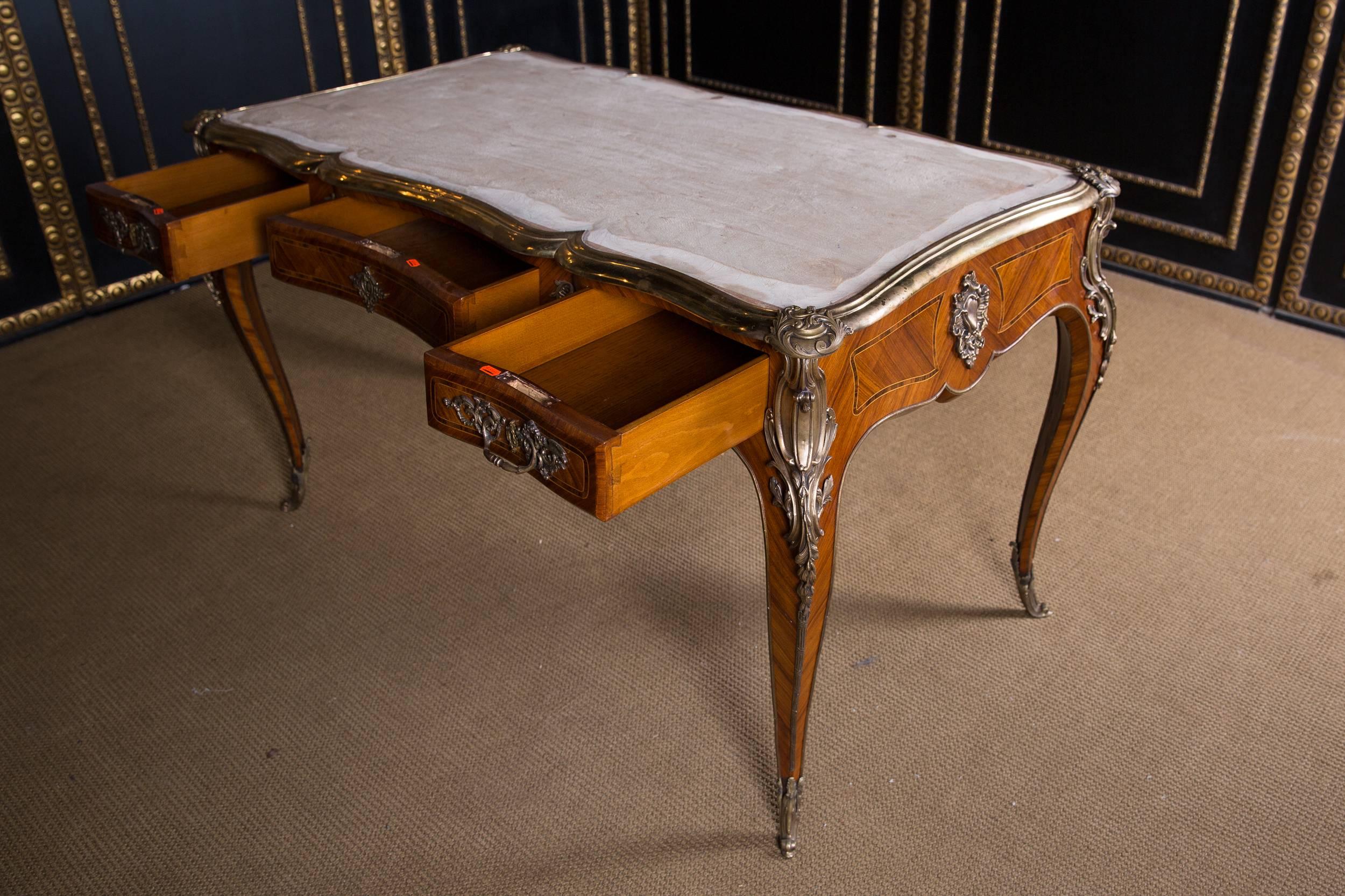  20th Century Desk Bureau Plat in Louis XV Style Excellent Quality 4