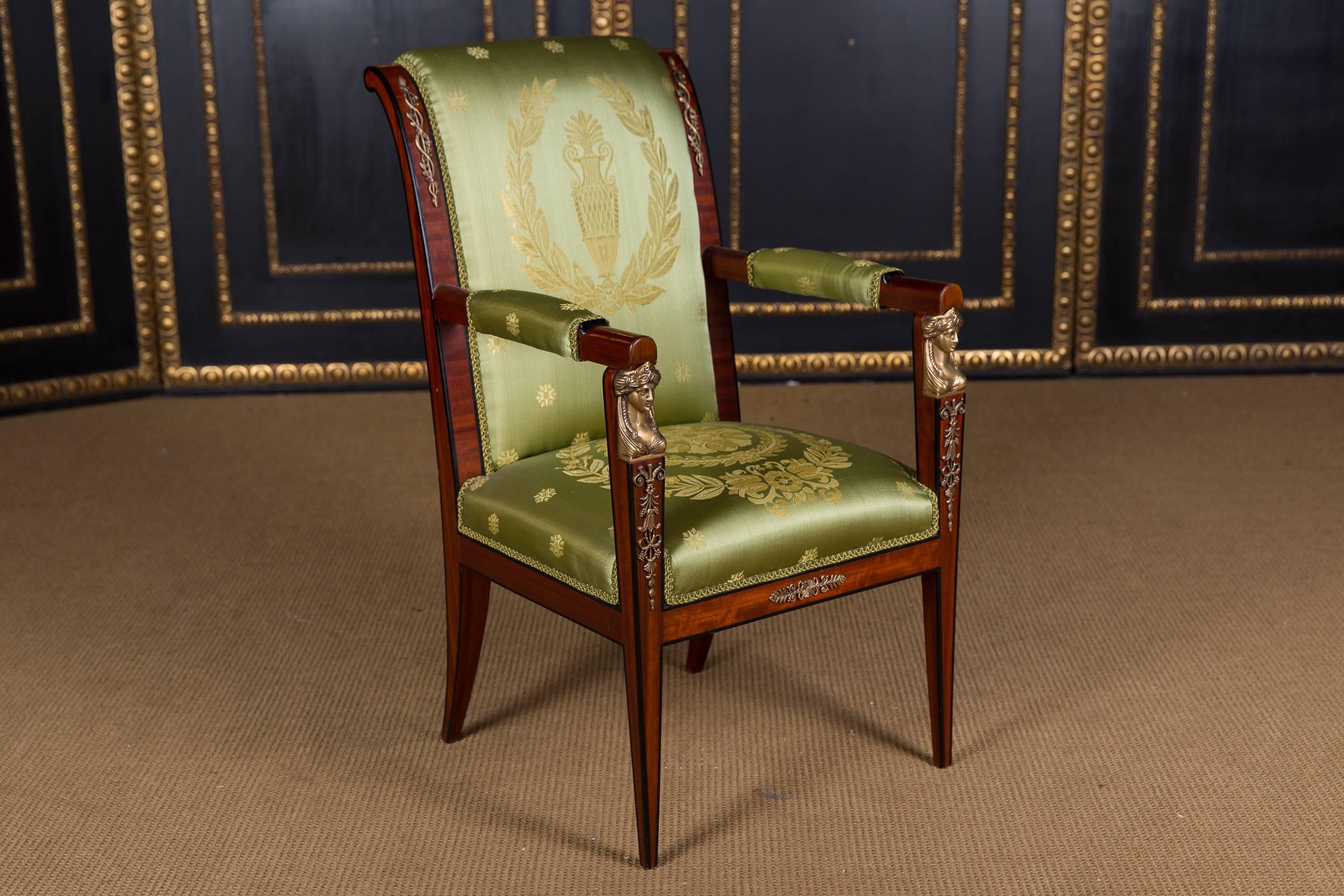 Elegant French Seating Set in Empire Style Mahogany 2