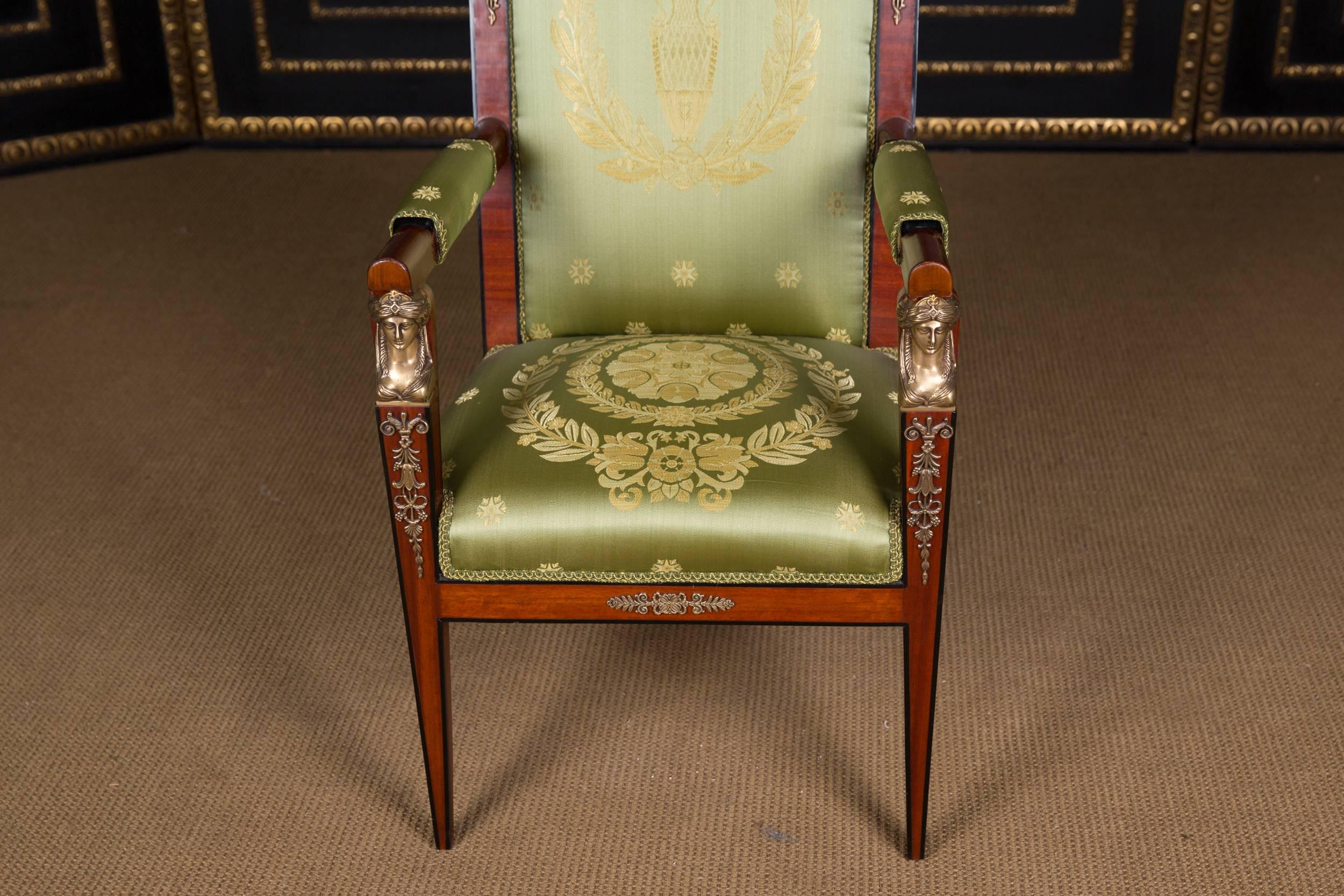 Elegant French Seating Set in Empire Style Mahogany 3
