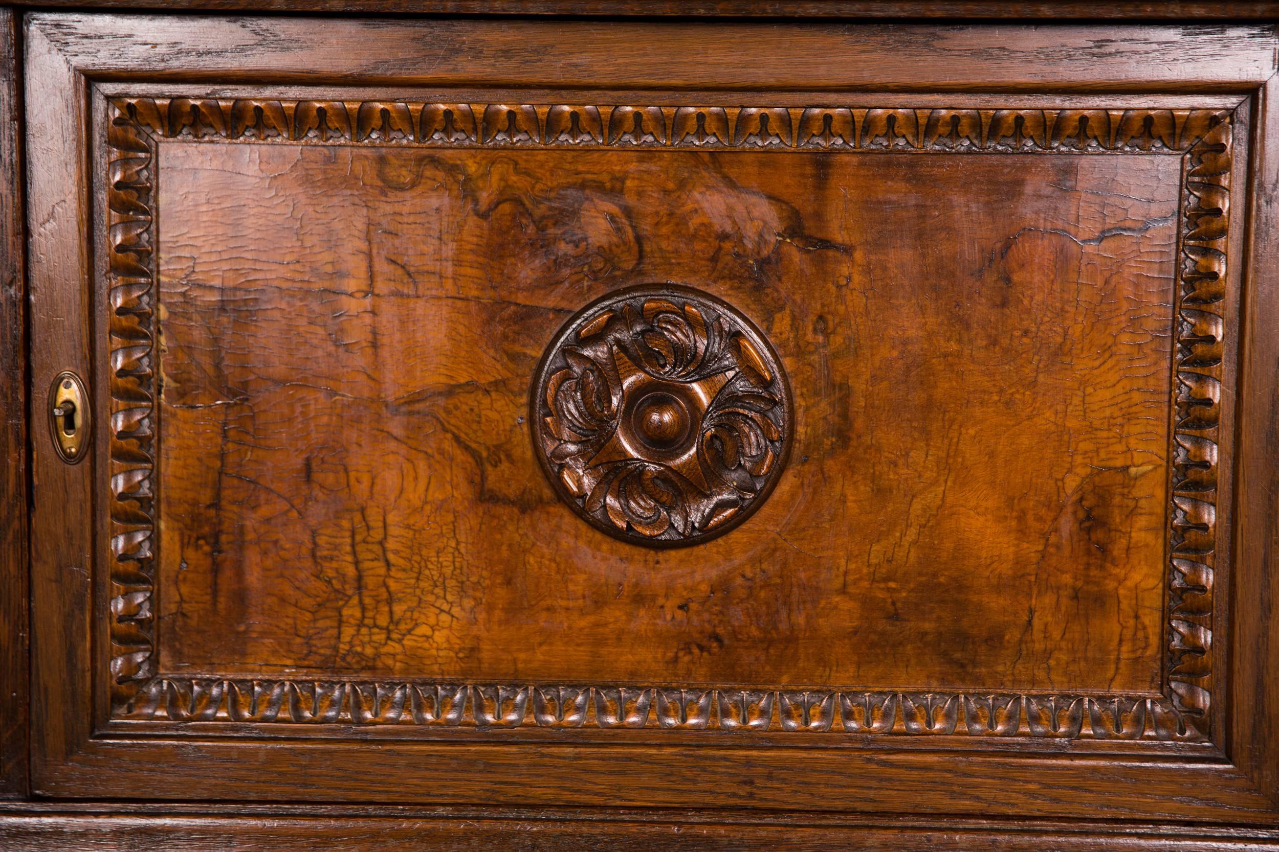 19th Century Antique Cabinet with Lions Feet Renaissance Revival 2