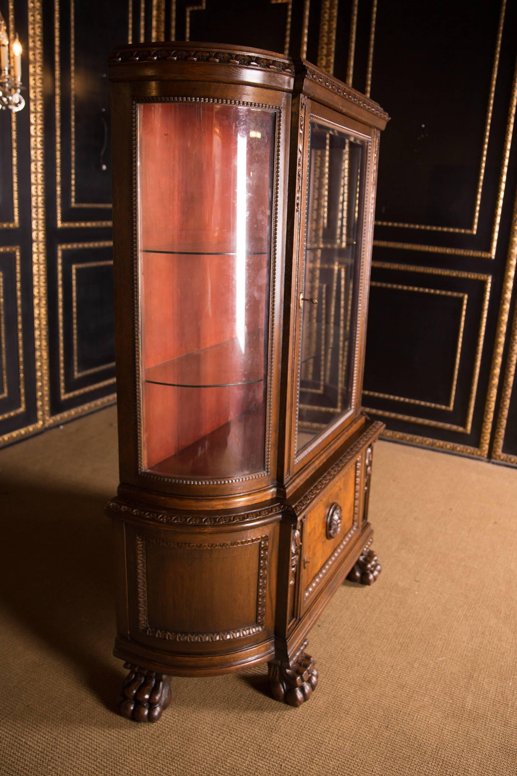 19th Century Antique Cabinet with Lions Feet Renaissance Revival 3