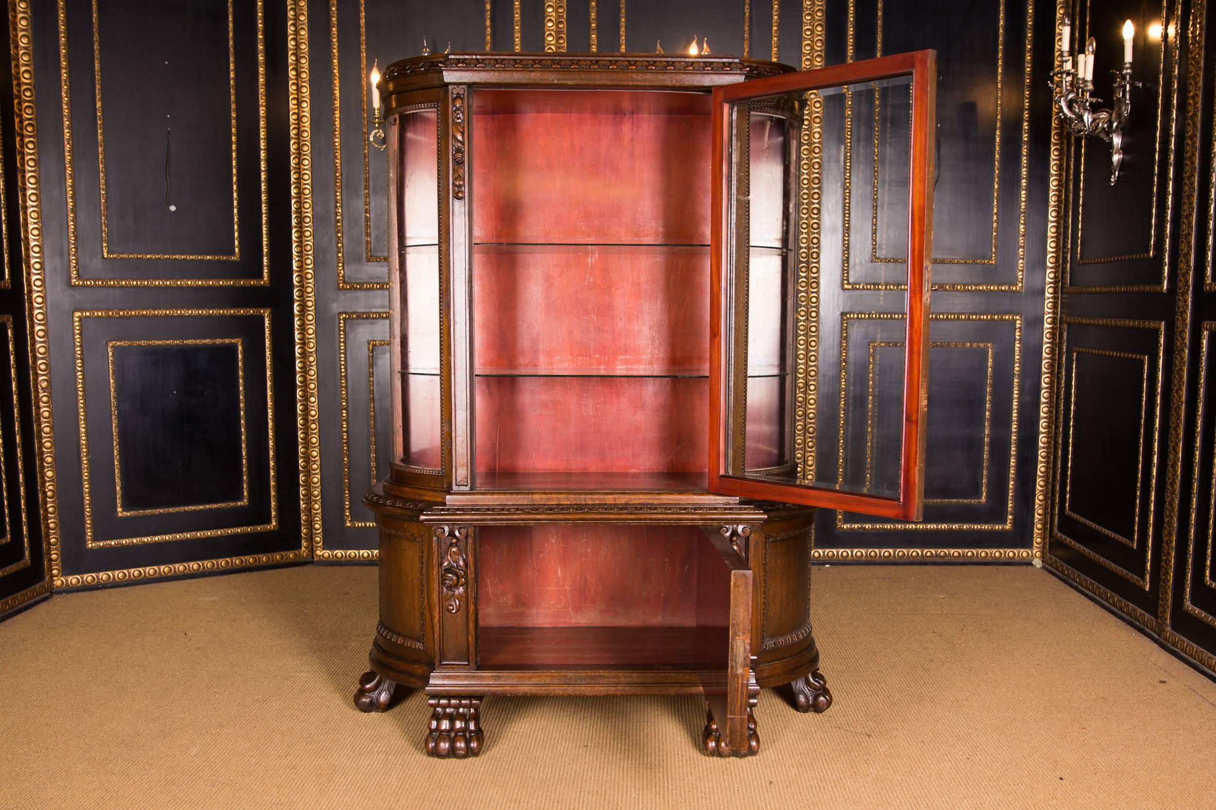19th Century Antique Cabinet with Lions Feet Renaissance Revival 4