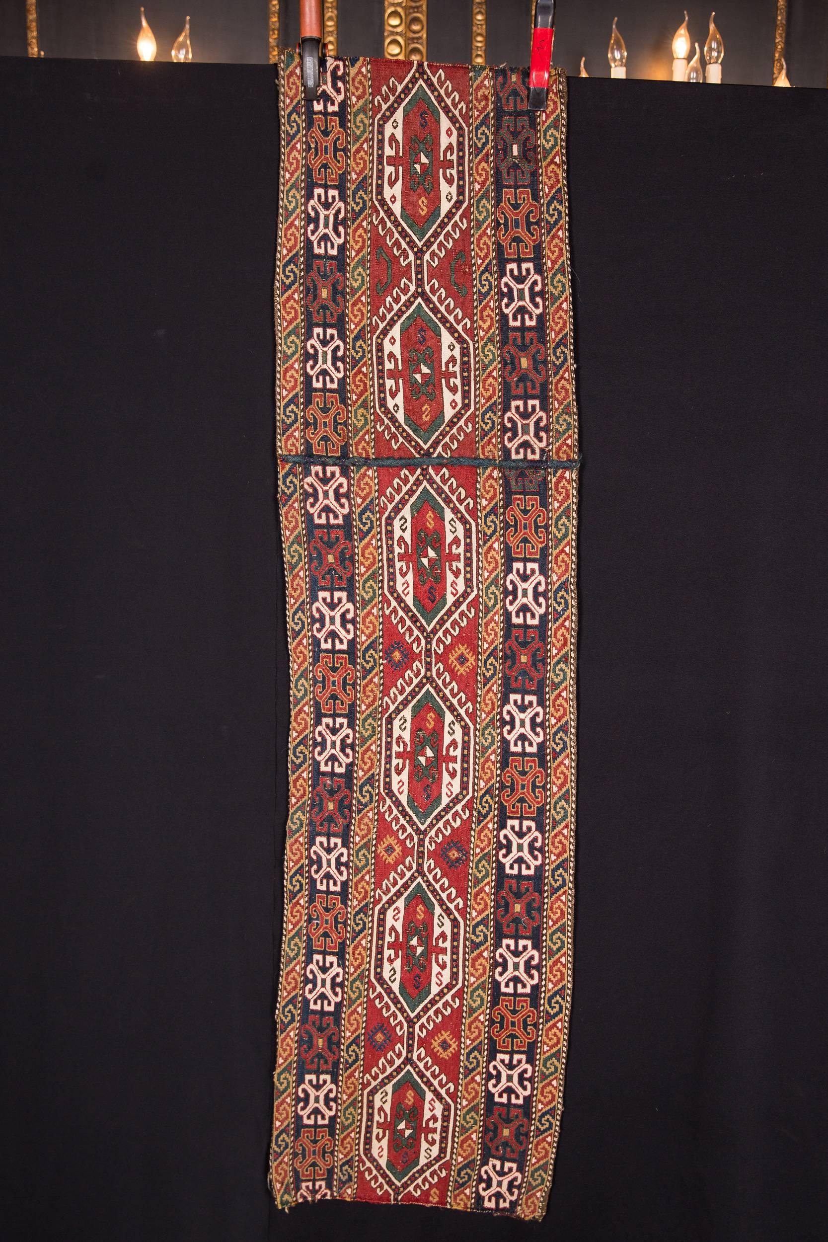 Rare Sumak carpet. Measure: 160 cm x 40 cm.