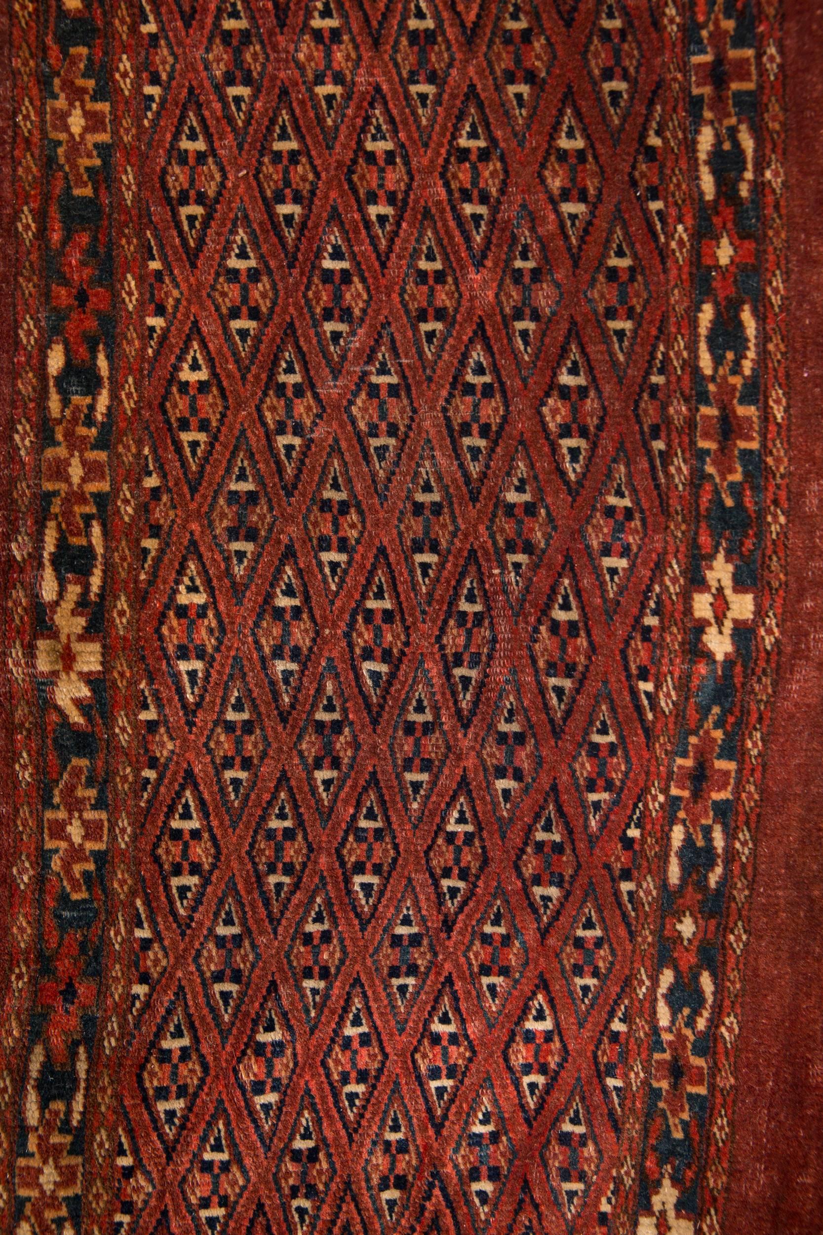 19th Century Antique Turkmen Ersari Rug Small 2