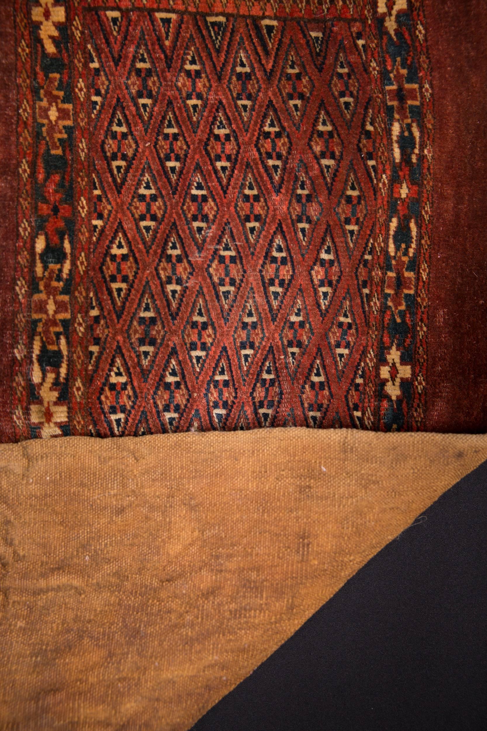 19th Century Antique Turkmen Ersari Rug Small 3