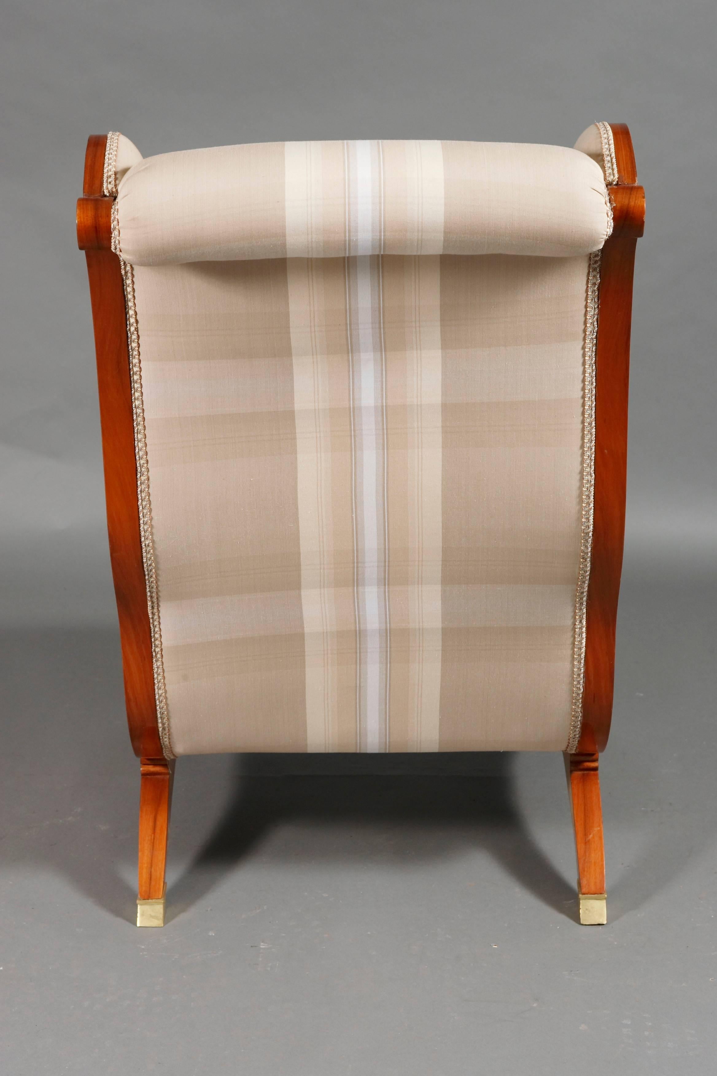 White Armchair made of Rosewood in Biedermeier Style  1