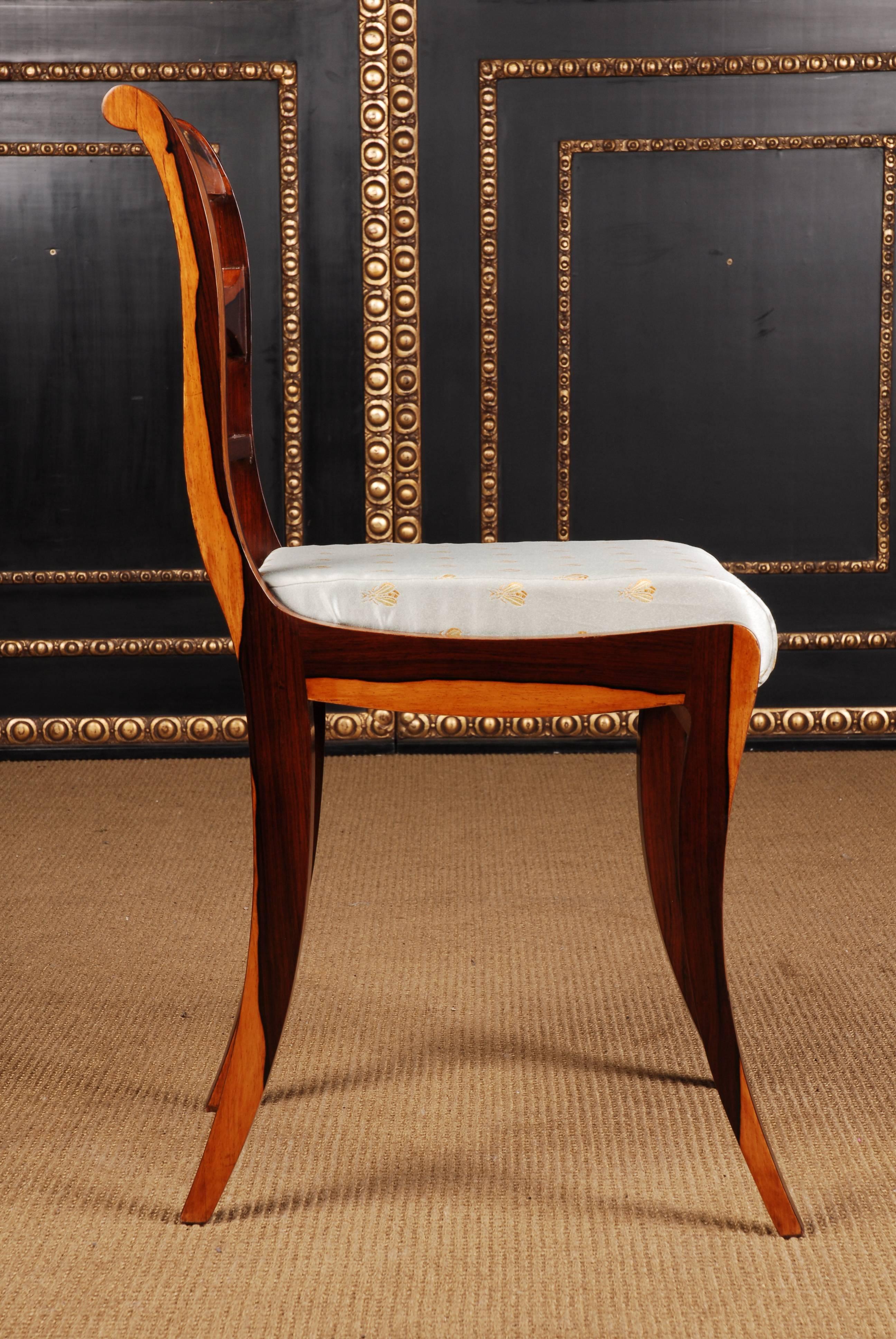 20th Century Six Chairs in the Biedermeier Style Palisander  Veneer on Beechwood 5