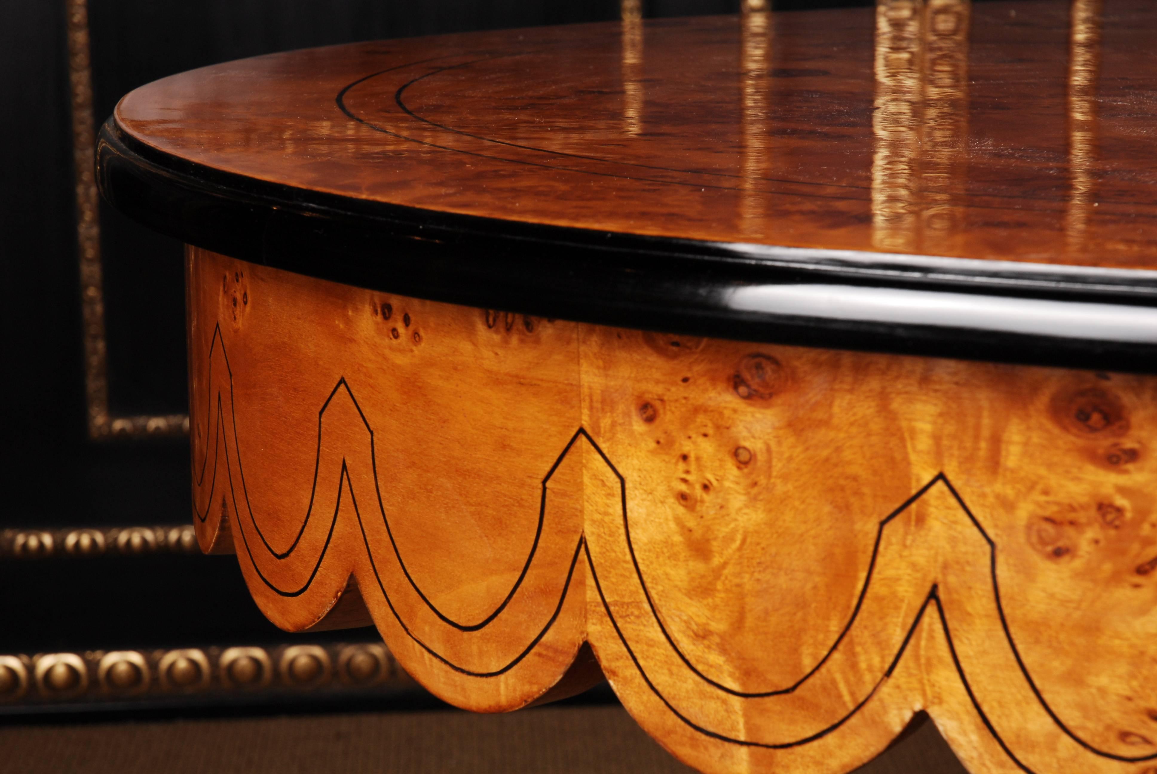 Veneer 20th Century Princely Extendable Dinner Table in Biedermeier Style