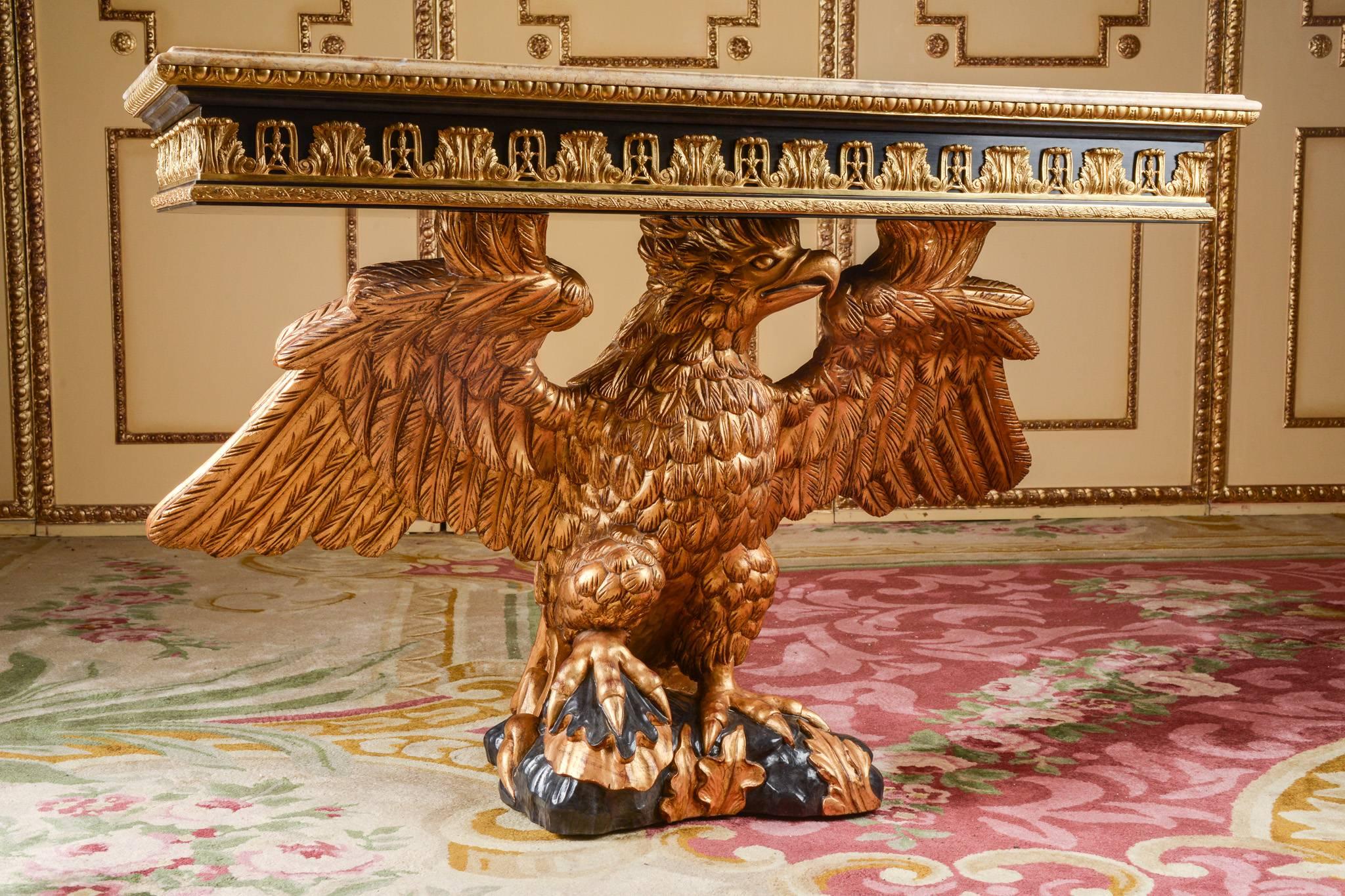 Regency 20th Century Eagle Console Table According to a Design by William Kent