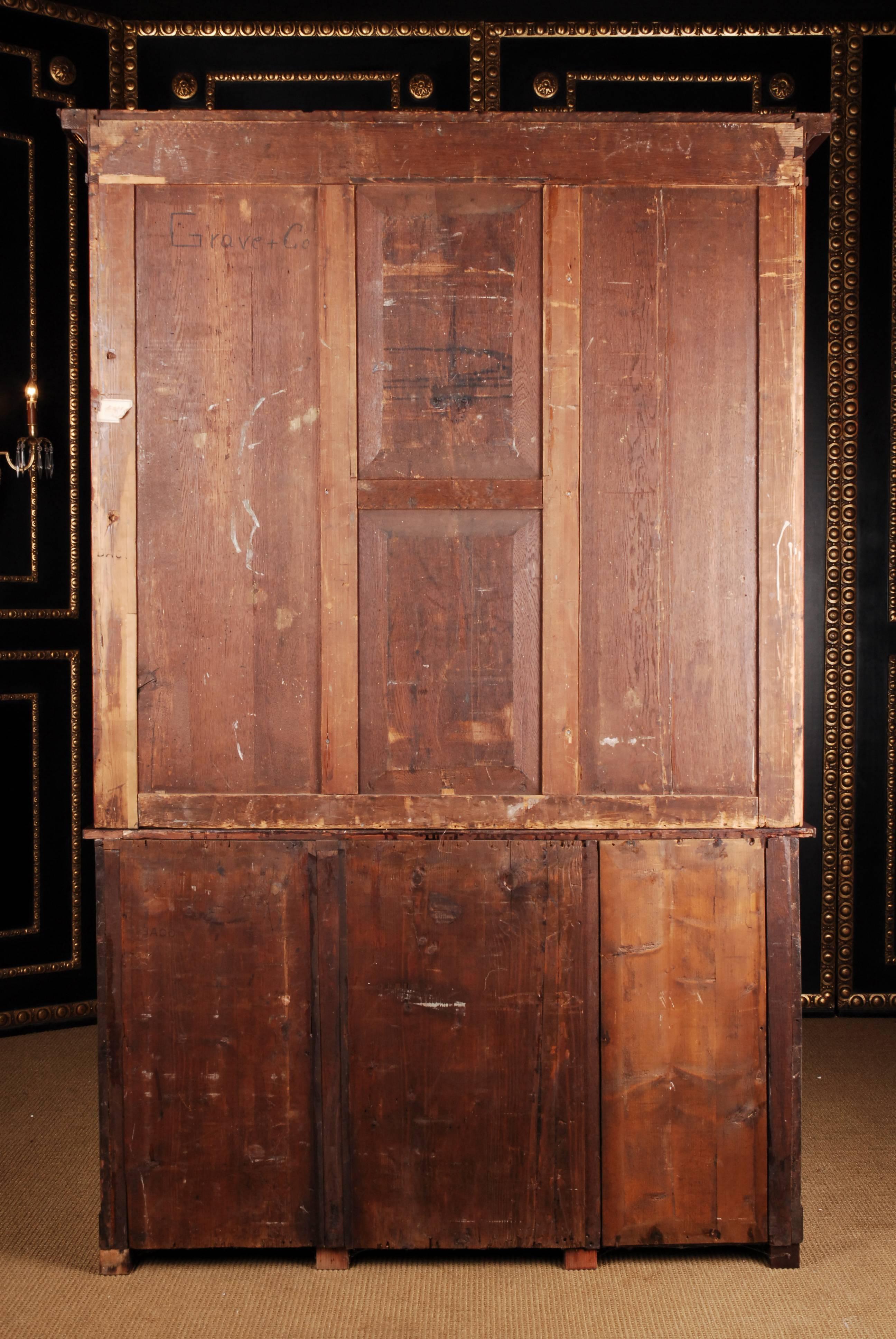 19th Century French Empire Library Cabinet, Cuba Mahogany 3