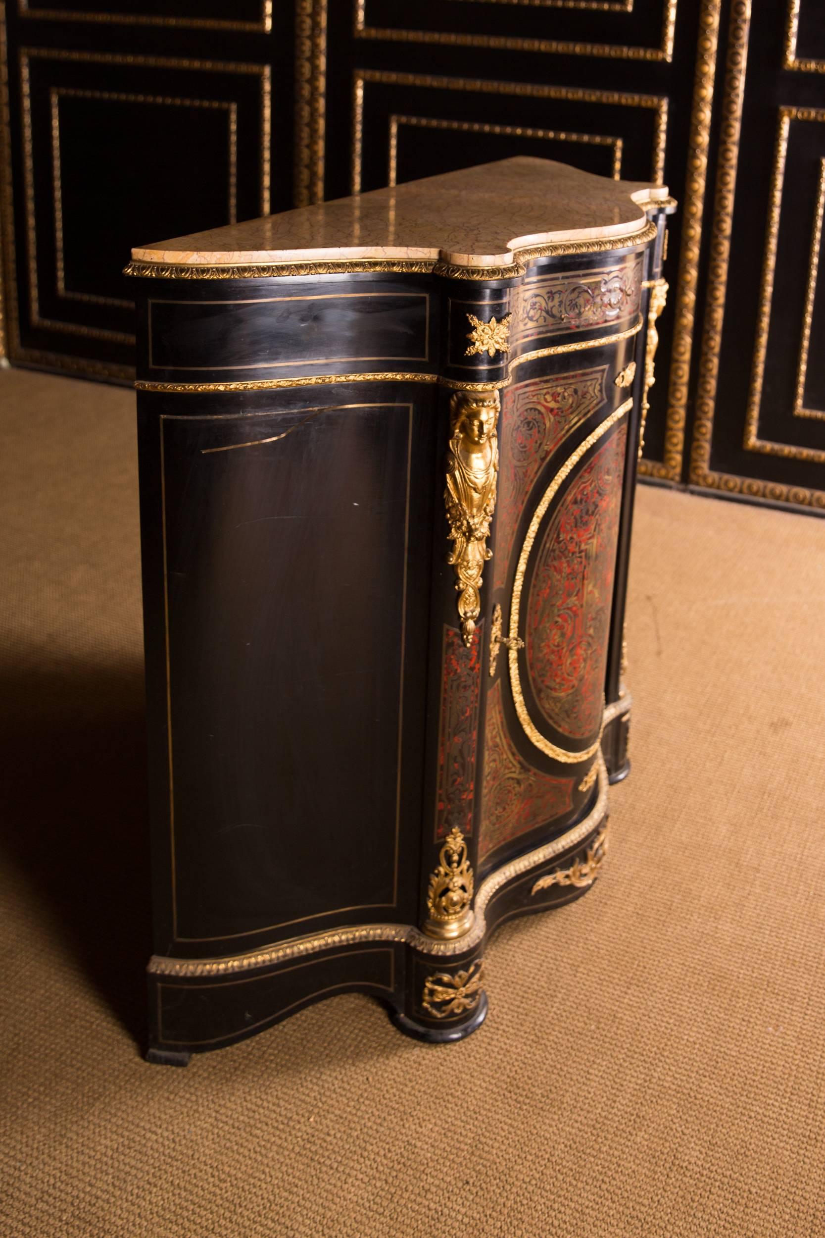 19th Century Original French Boulle Commode in the Louis XV Style 1860 (19. Jahrhundert)