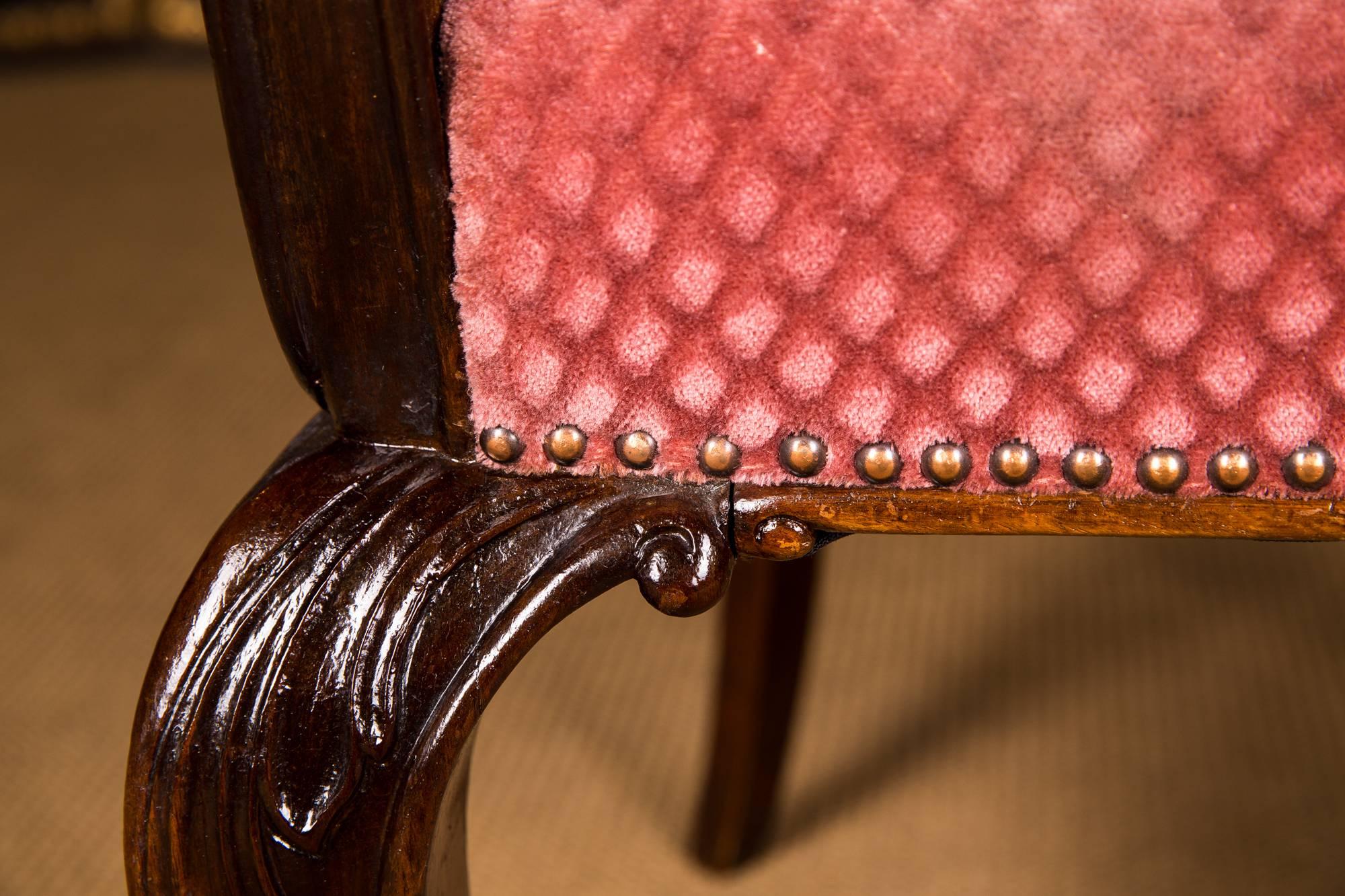 Early 20th Century, Two Beautiful Armchairs in Mahogany Wood In Good Condition In Berlin, DE