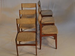 1960´s Teak Dining Table and Set of Six Erik Buch Teak Dining Chairs
