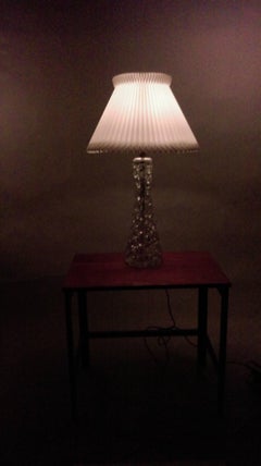 1960s Pair of Large Classic Carl Fagerlund Relief Glass Lamps by Orrefors