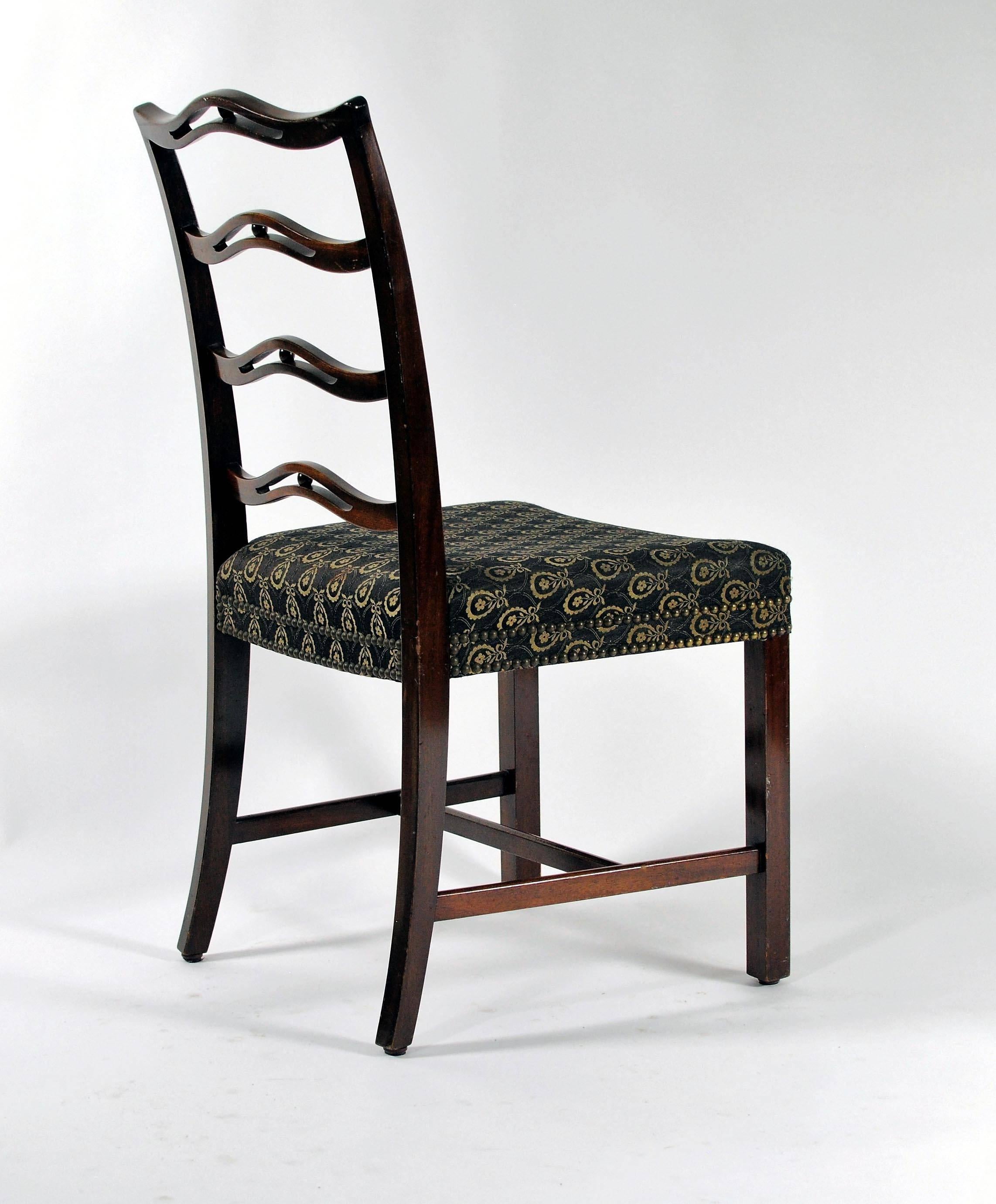 Edwardian 1930s Georg Kofoed Set of Six Dining Chairs in Mahogany For Sale