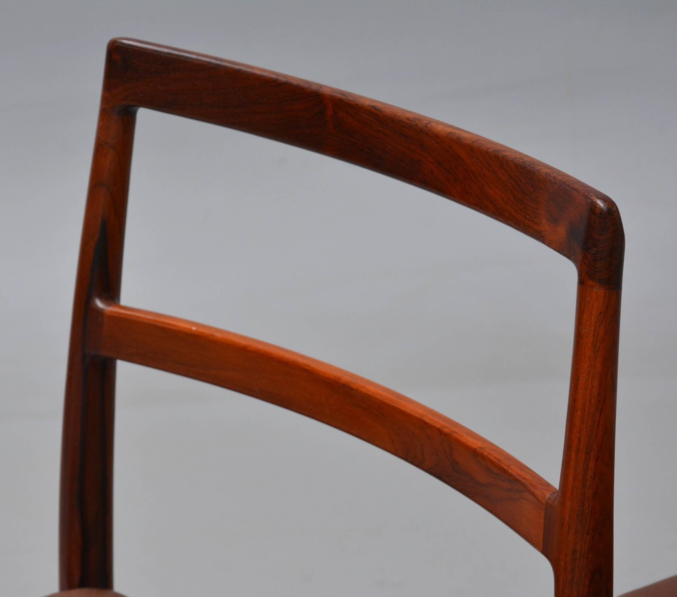 Danish 1950s Arne Vodder Rosewood Dining Chairs, Inc. Reupholstery