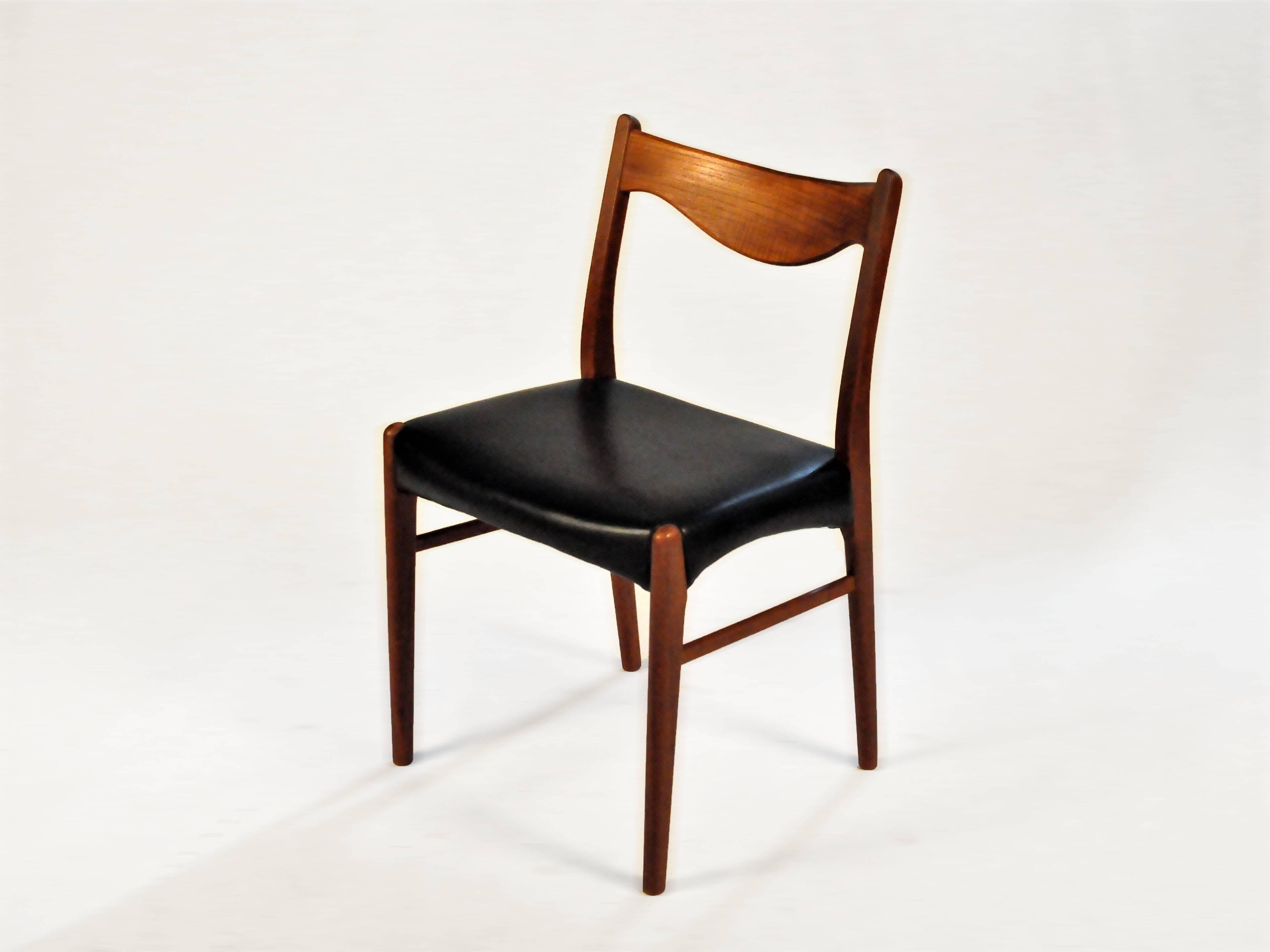 Danish Ejnar Larsen - Axel Bender Madsen Refinished Teak Dining Chairs Inc. Reupholstry