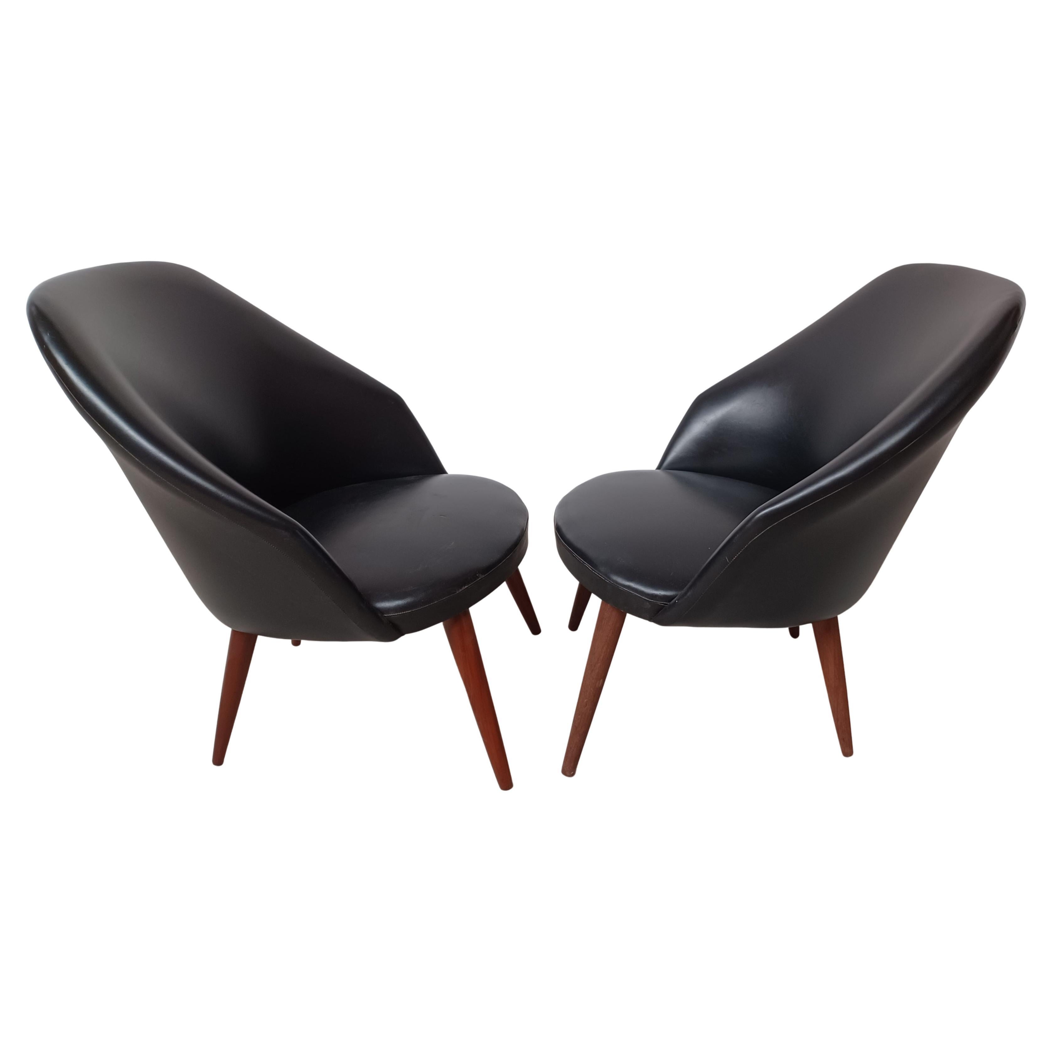 1960´s Two Fully Restored Customizable Ejvind Johansson Lounge Chairs