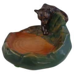 Dänisches Jugendstil Babybär-Aschenbecher-Tablett / Schale von Axel Sorensen für P. Ipsens Enke