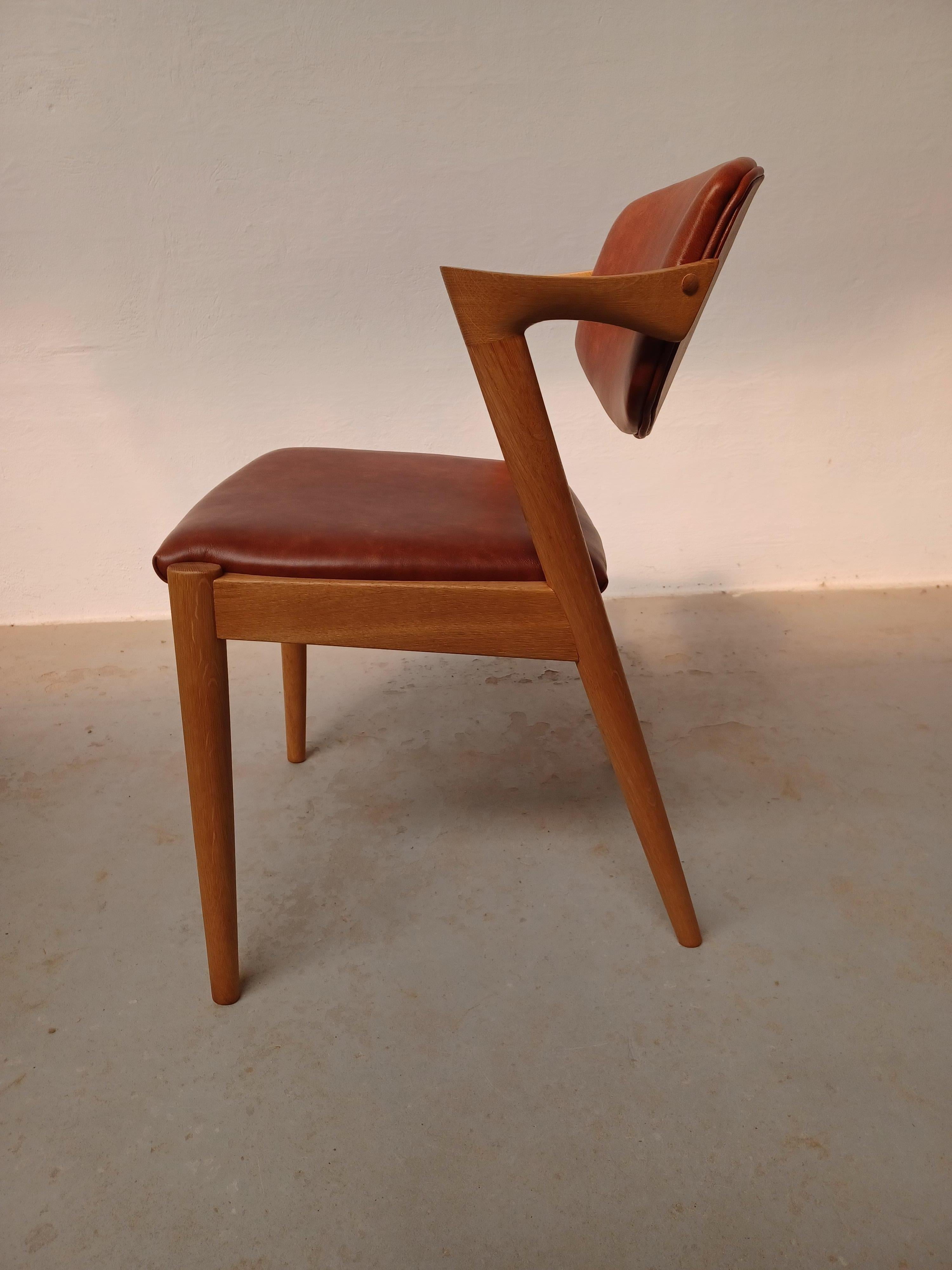 Scandinavo moderno Sedie da pranzo in Oak Kai Kristiansen personalizzabili degli anni '60 in ottime condizioni in vendita