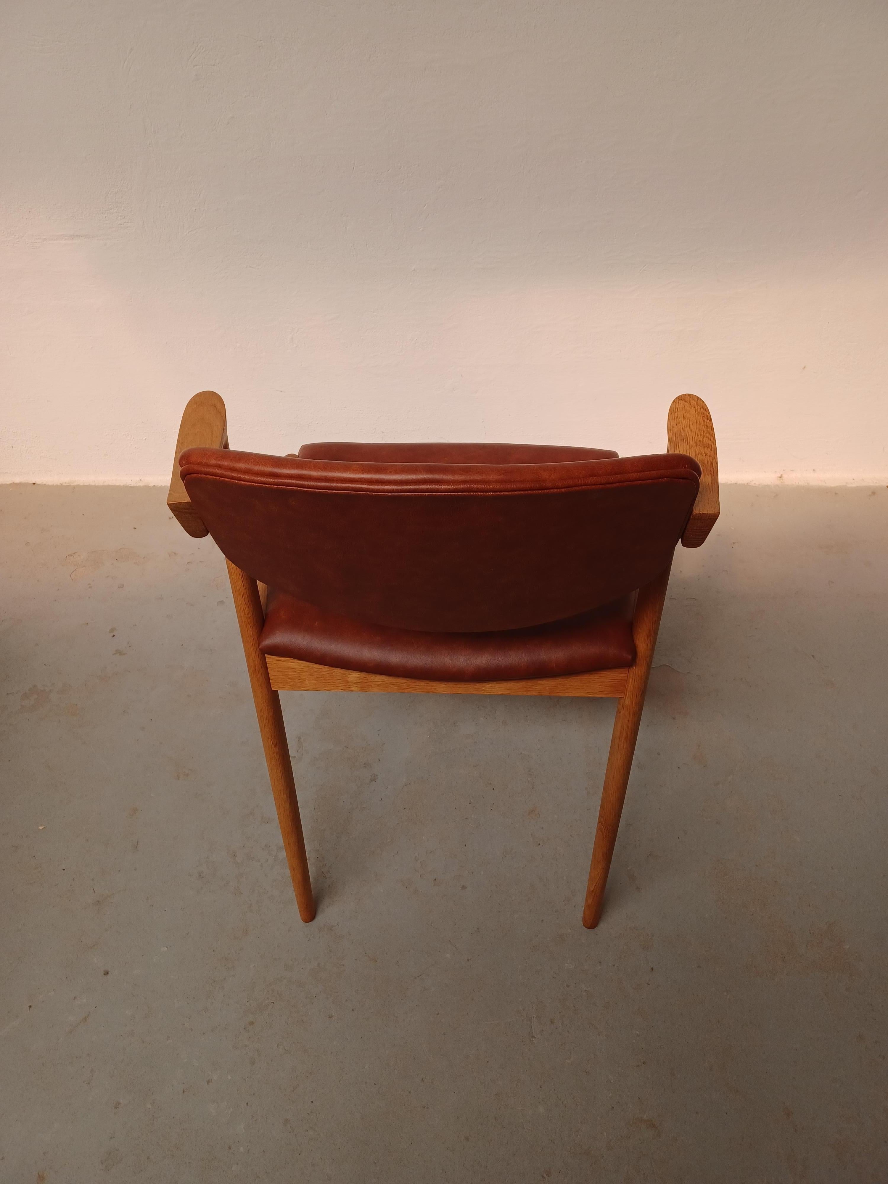 Sedie da pranzo in Oak Kai Kristiansen personalizzabili degli anni '60 in ottime condizioni In condizioni ottime in vendita a Knebel, DK