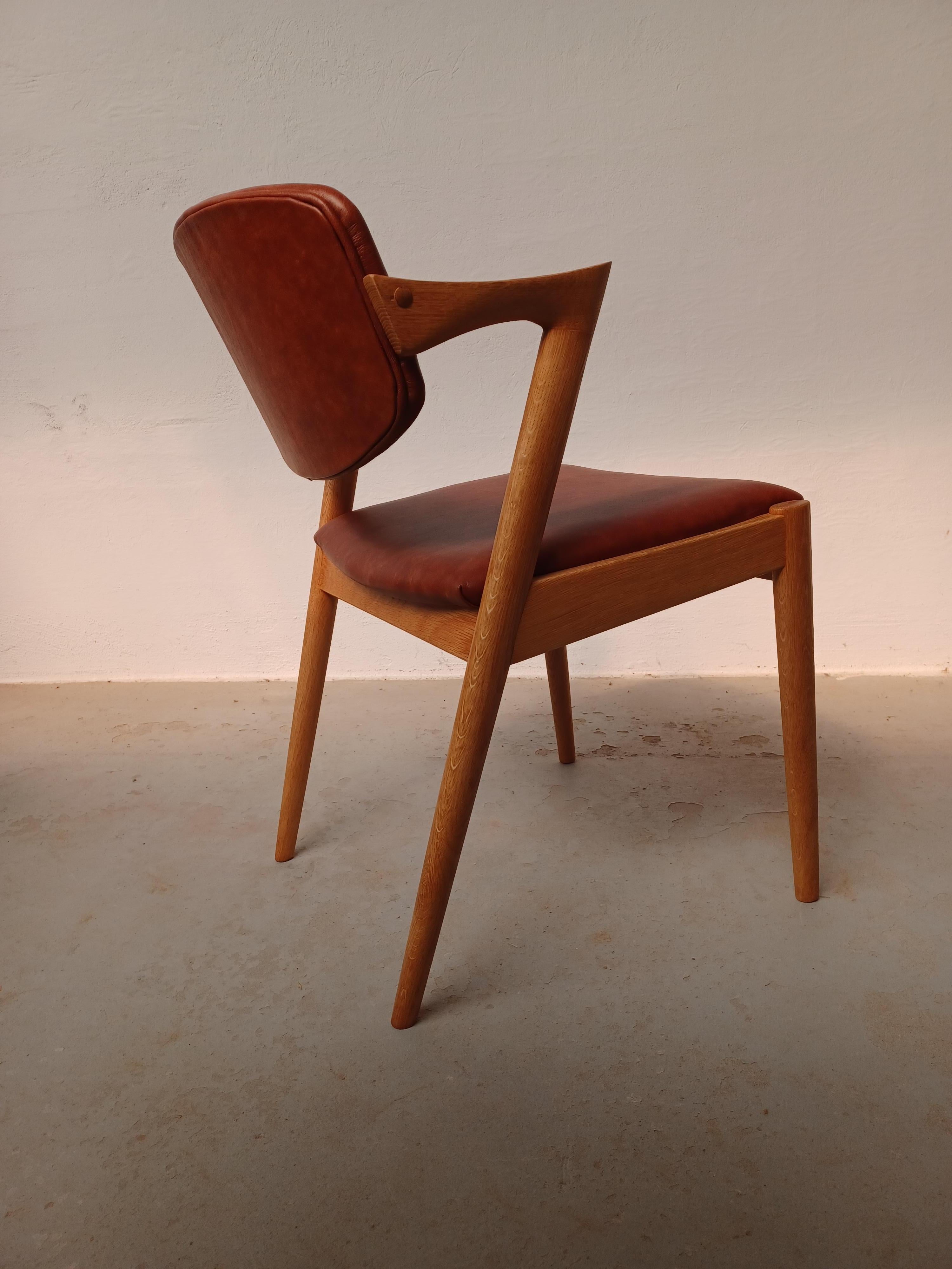 Metà XX secolo Sedie da pranzo in Oak Kai Kristiansen personalizzabili degli anni '60 in ottime condizioni in vendita