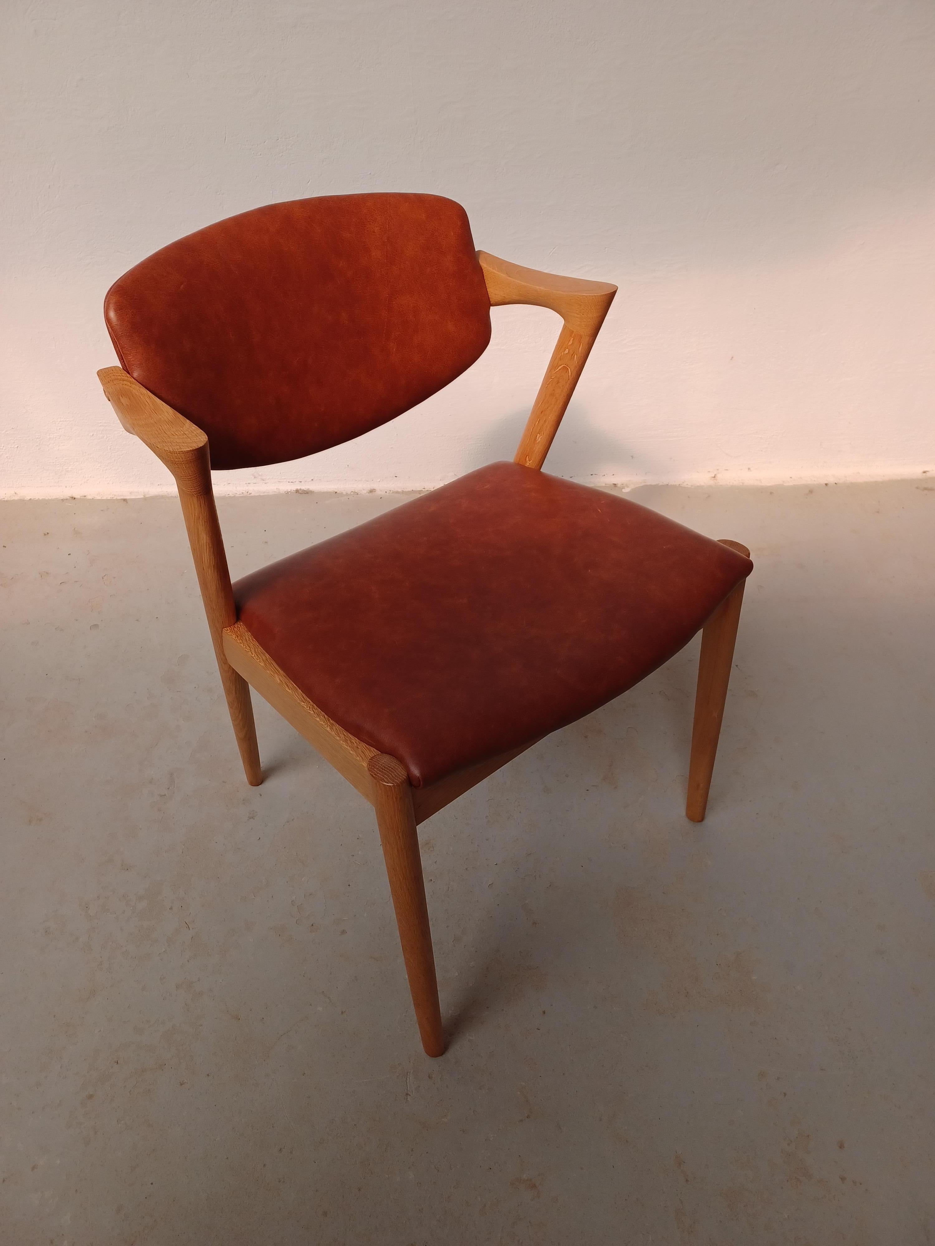 Sedie da pranzo in Oak Kai Kristiansen personalizzabili degli anni '60 in ottime condizioni in vendita 1