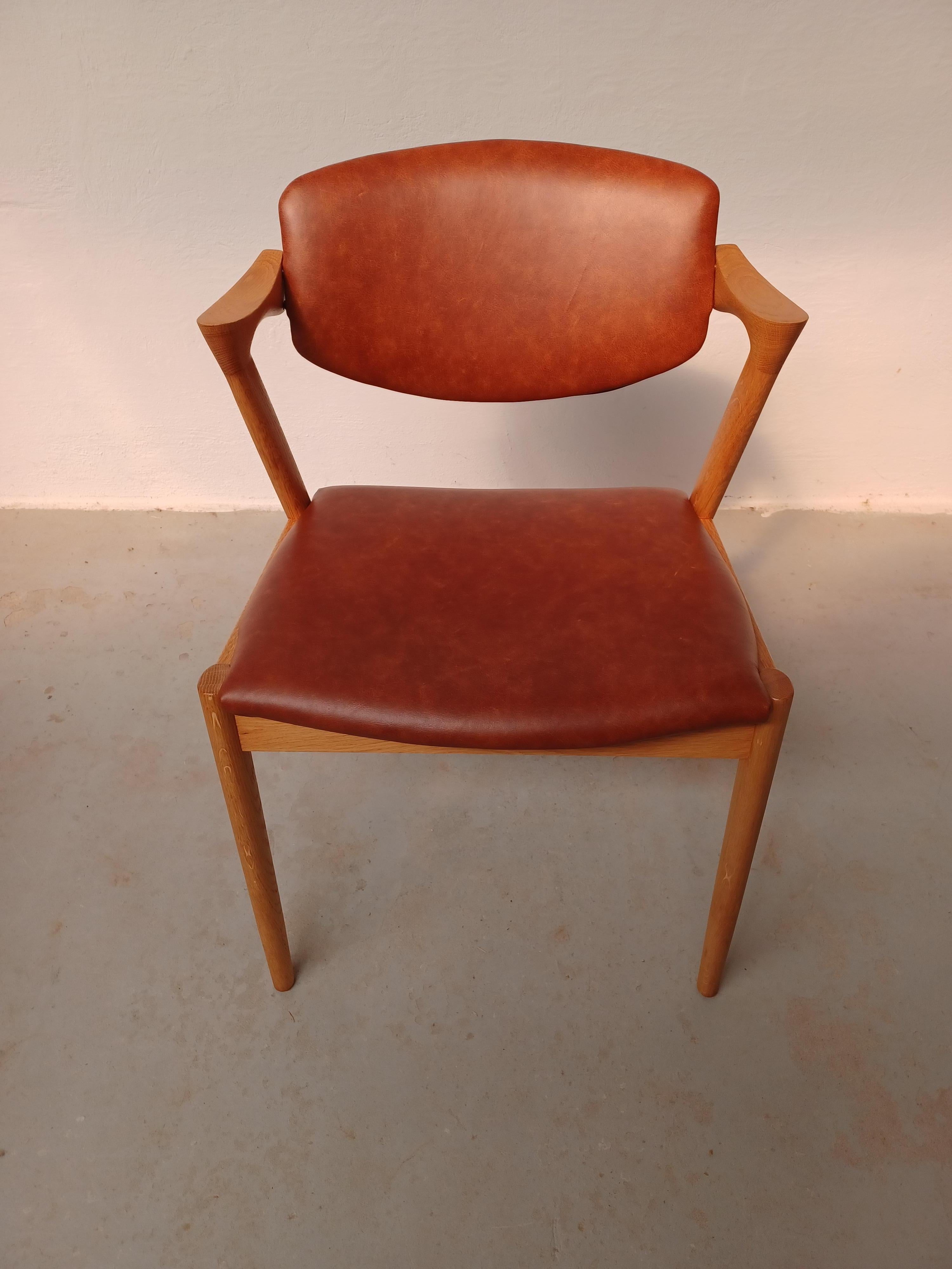 Sedie da pranzo in Oak Kai Kristiansen personalizzabili degli anni '60 in ottime condizioni in vendita 2