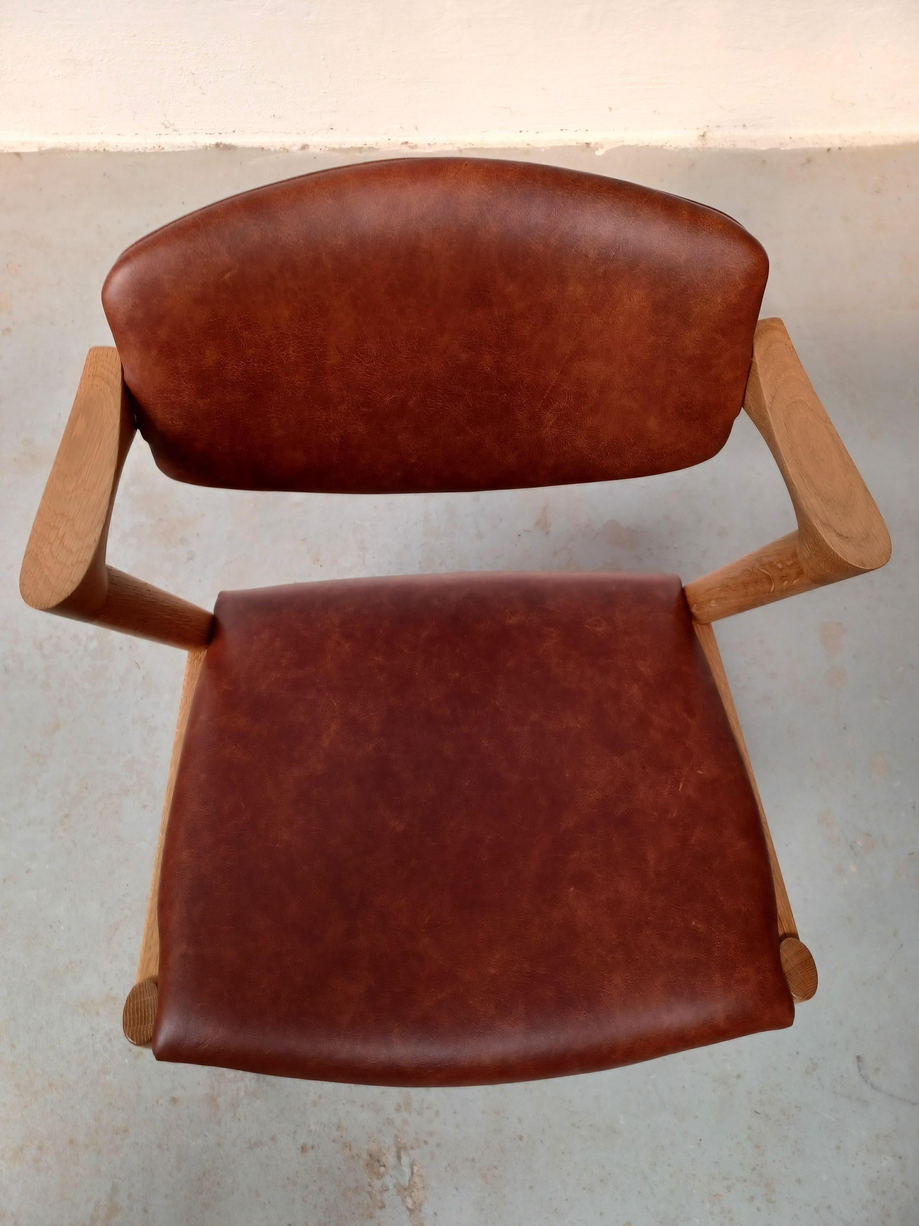 Sedie da pranzo in Oak Kai Kristiansen personalizzabili degli anni '60 in ottime condizioni in vendita 3