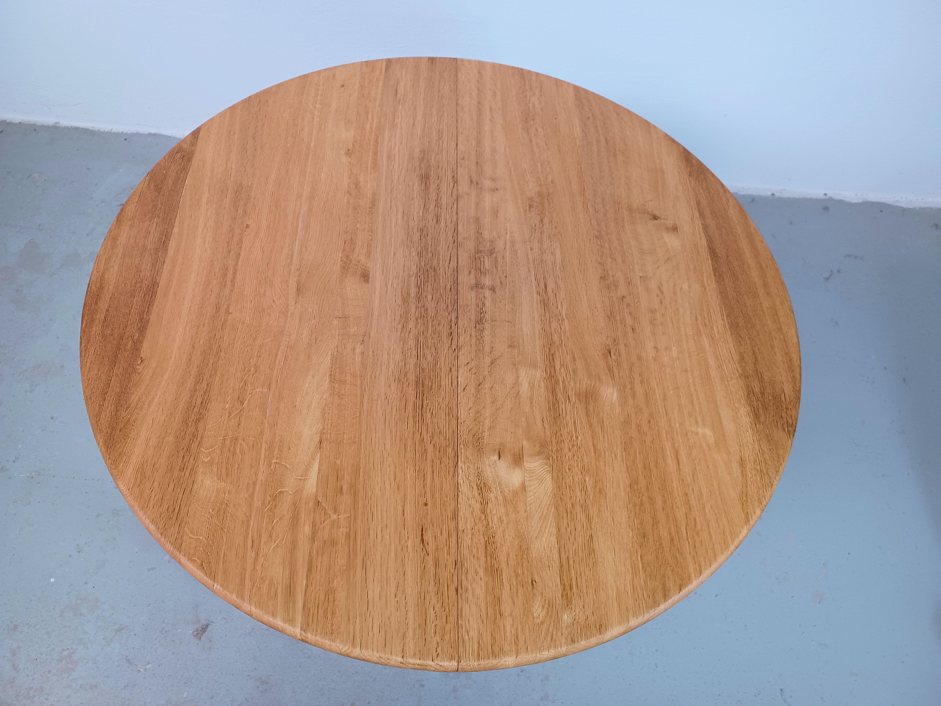 Danish 1970s Restored Henning Kjærnulf Dining Table in Solid Oak with Two Extensions For Sale