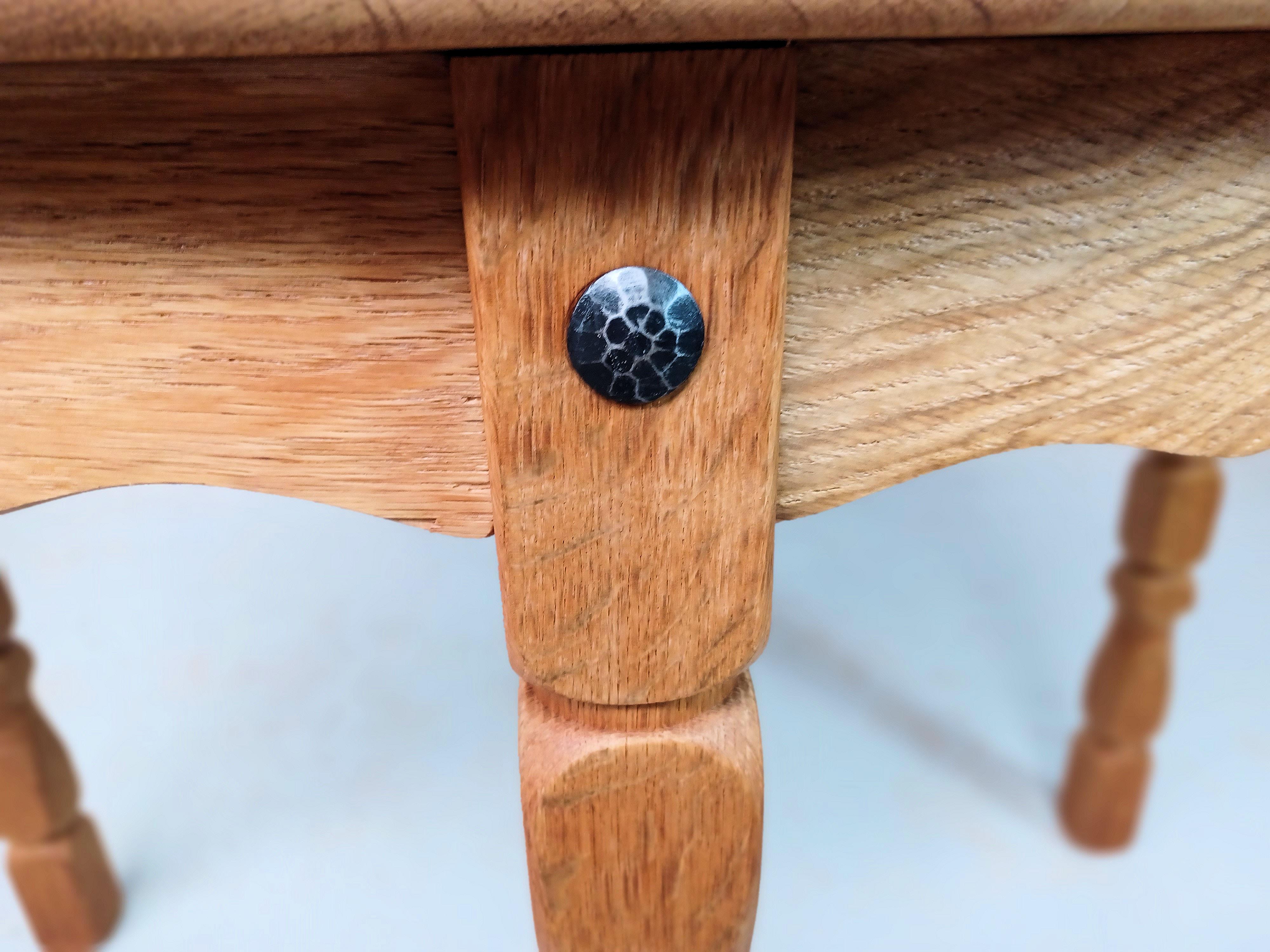 1970s Restored Henning Kjærnulf Dining Table in Solid Oak with Two Extensions For Sale 5